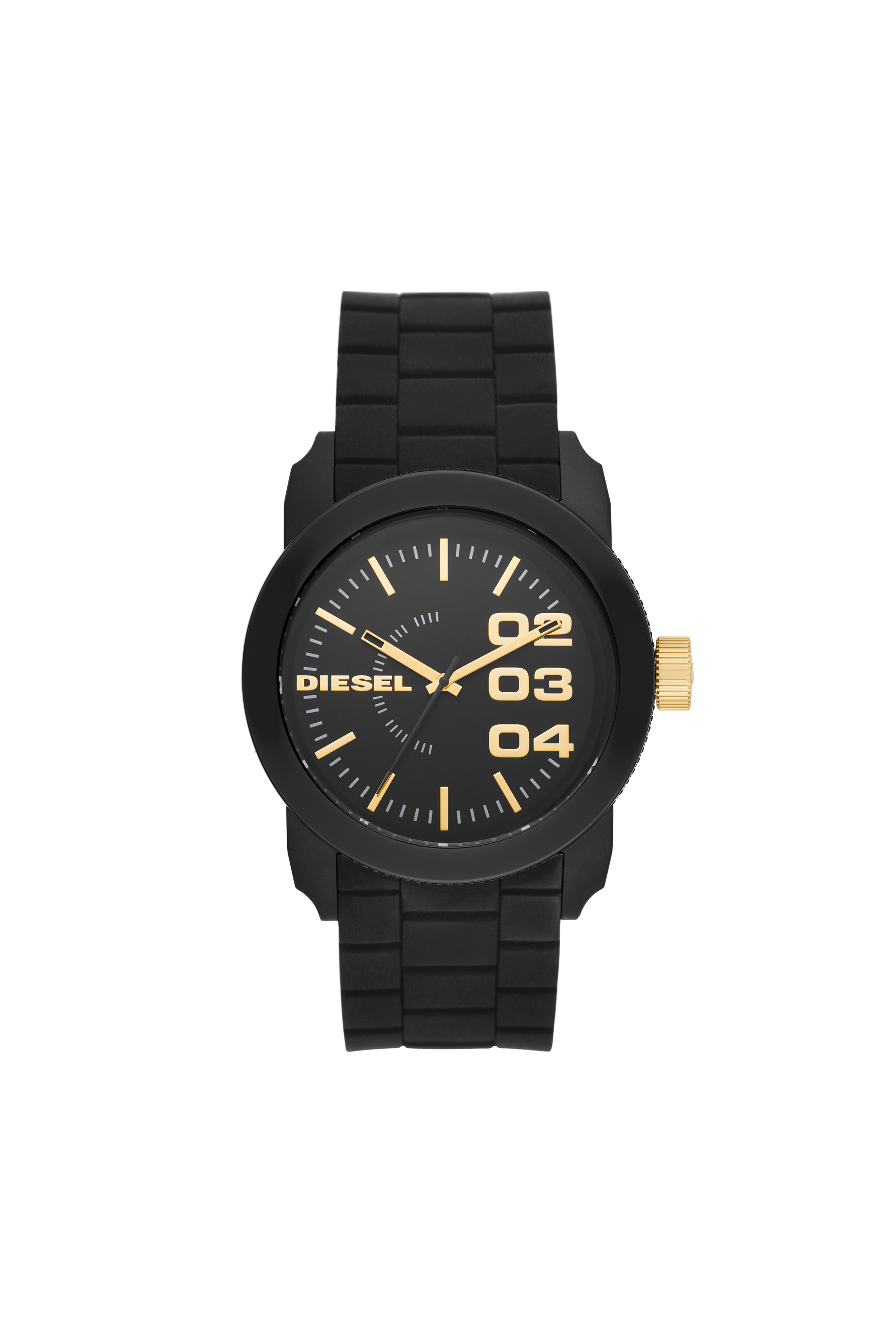 Diesel - DZ1972, Unisex's Double Down Silicone Watch in Black - 1