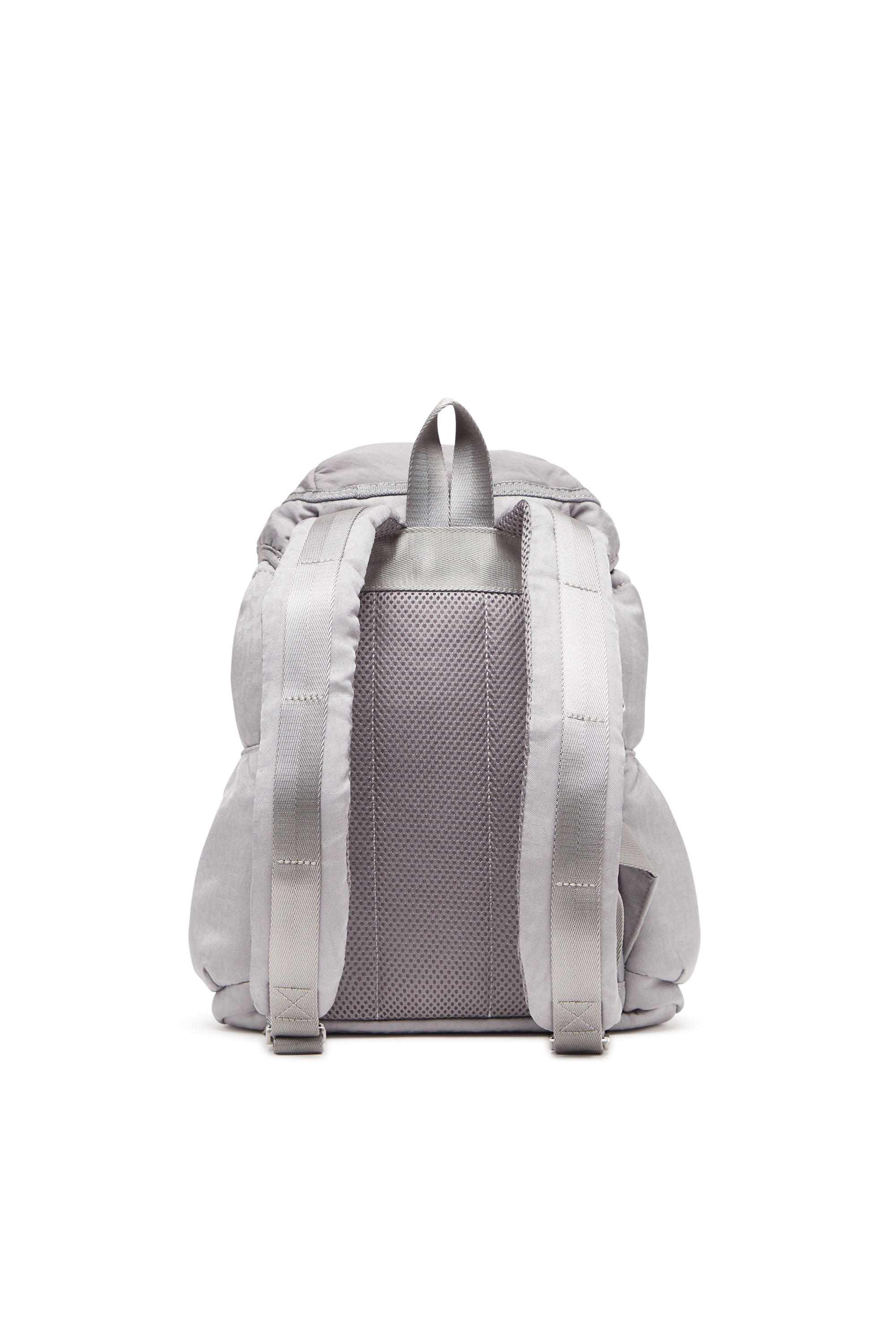 Diesel - NYLON MONO BACKPACK S X, Unisex's Nylon Mono Backpack S X - Backpack in jacquard monogram nylon in Grey - 3