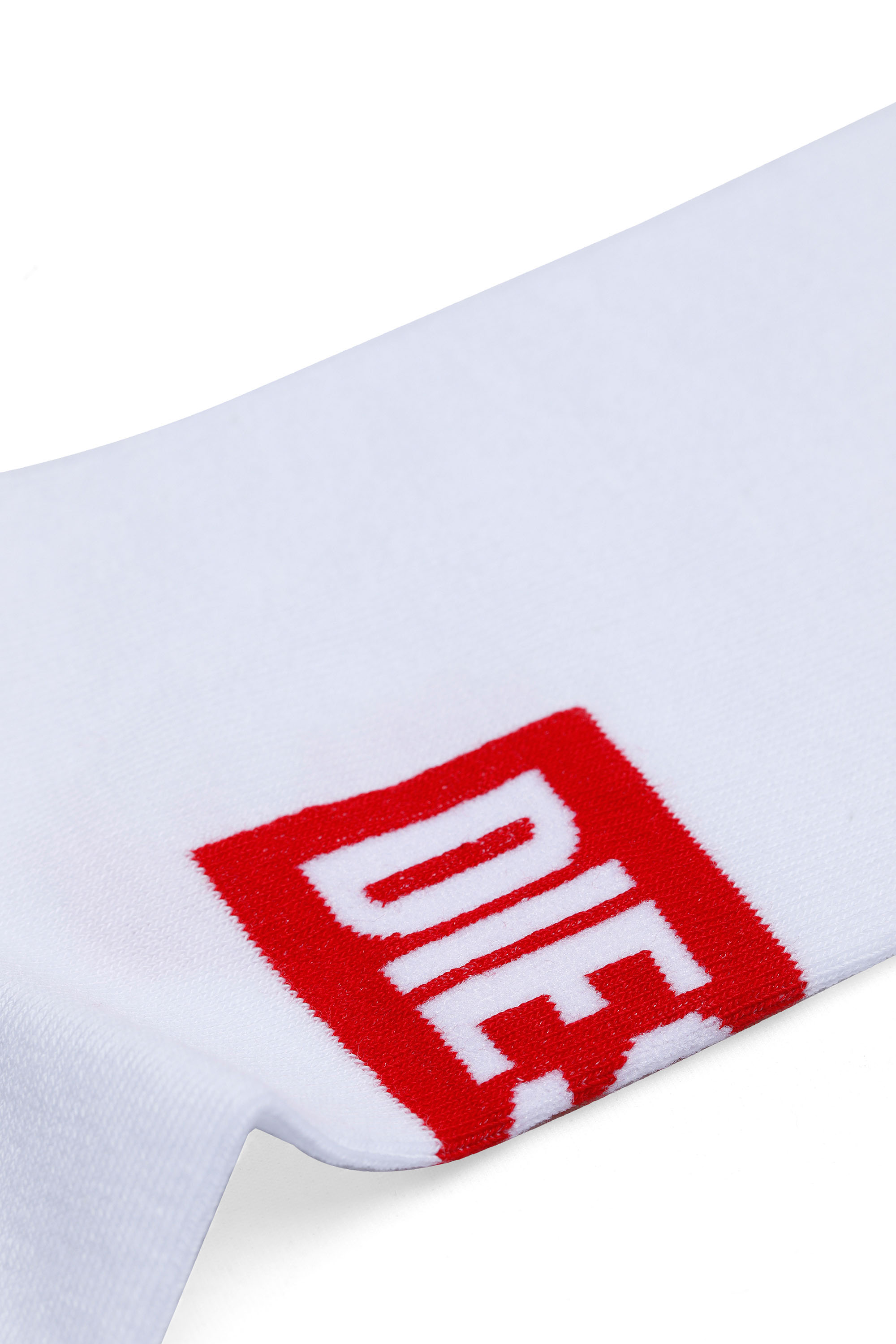 Diesel - SKM-RAY, Man's Socks with front Diesel logo in White - 2