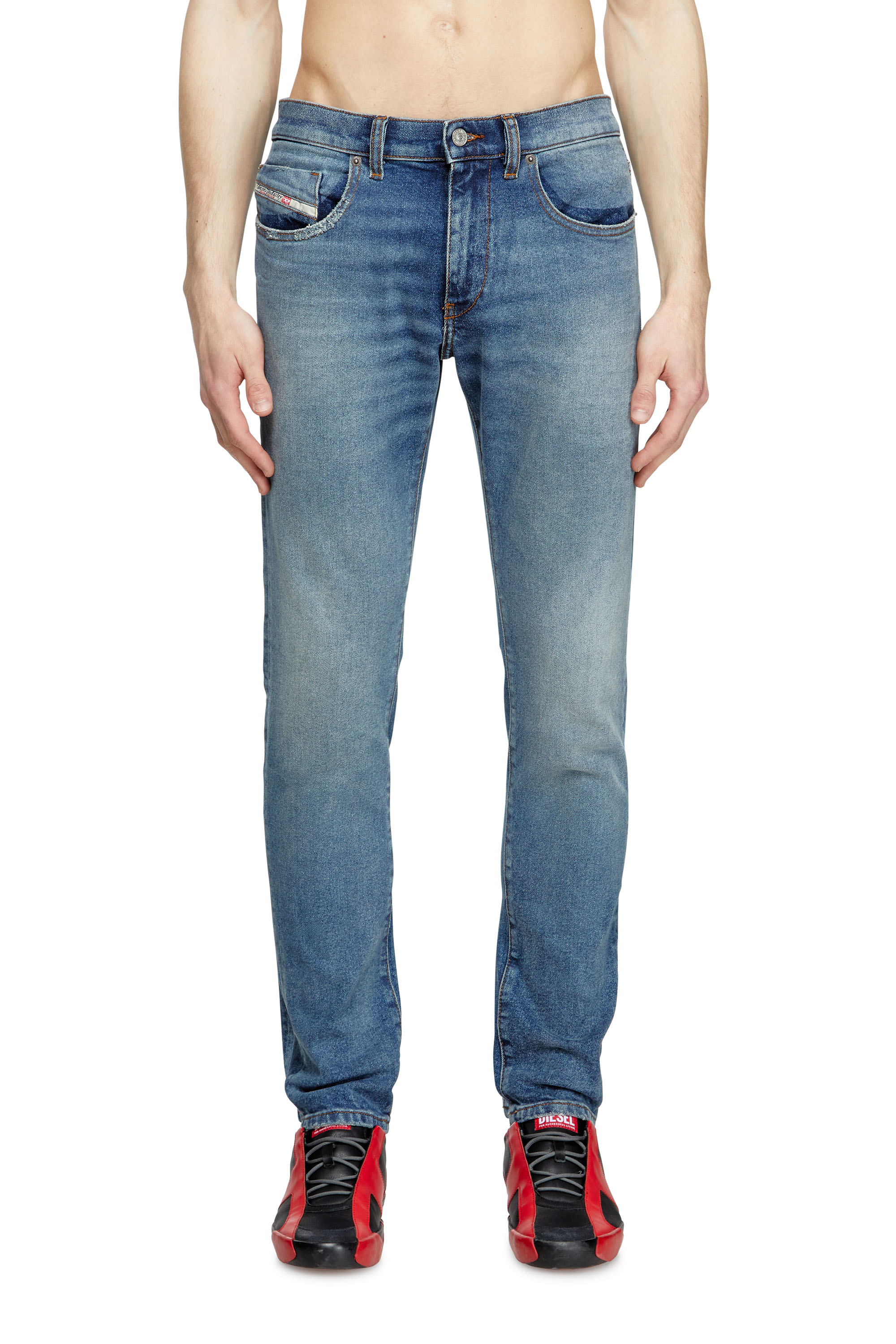 Diesel - Man's Slim Jeans 2019 D-Strukt 0DBEF, Medium blue - 1