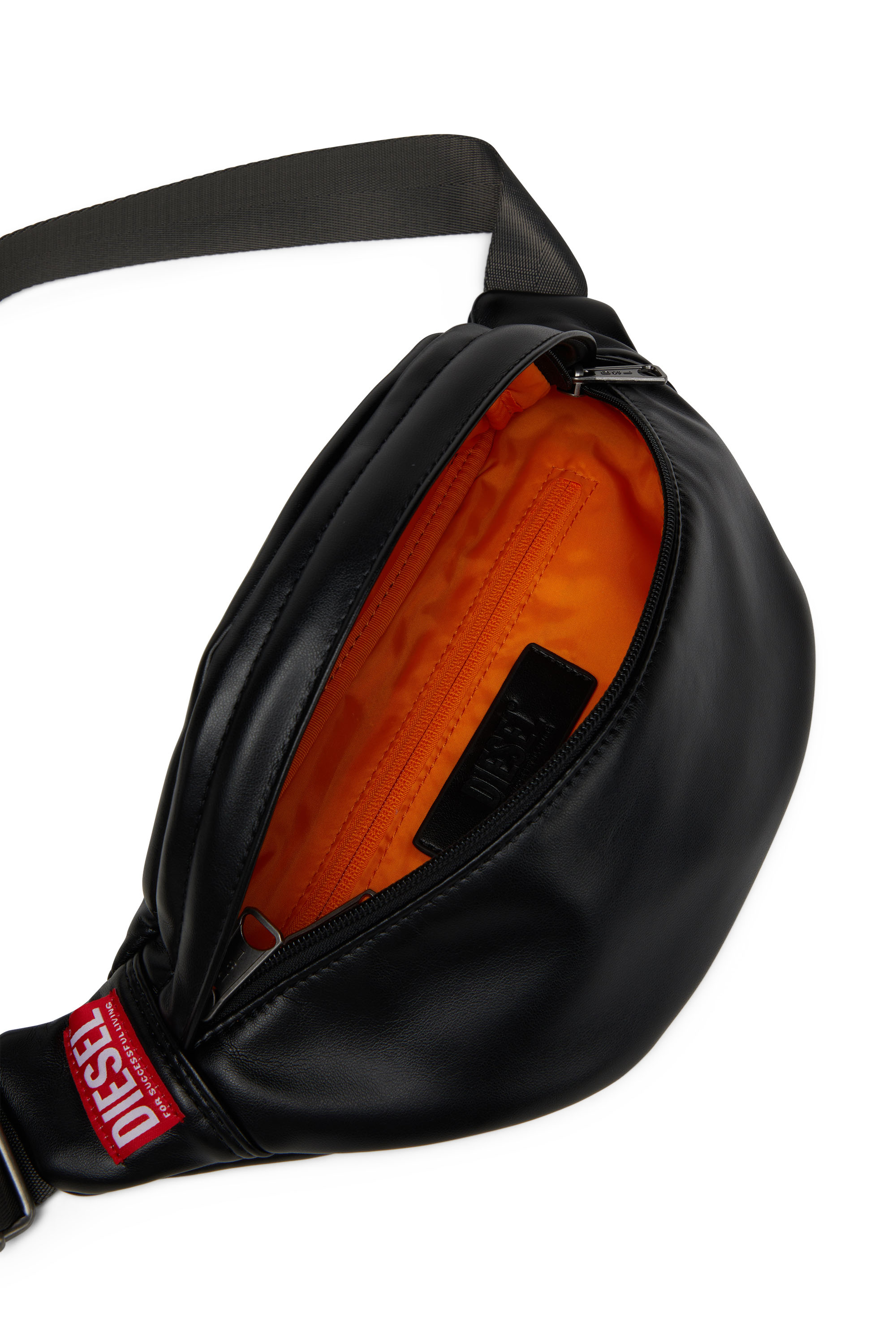 Diesel - RAVE BELTBAG, Man's Rave Beltbag - Belt bag in recycled materials in Black - 4