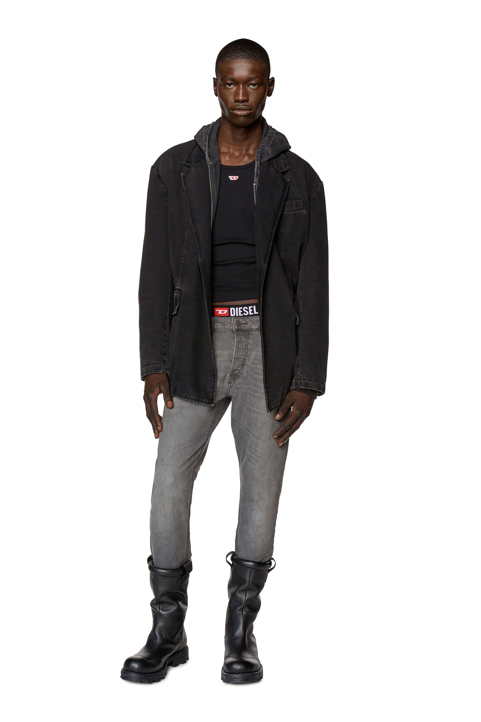 Diesel - D-BLAZ, Man's Denim Blazer in Black - 2