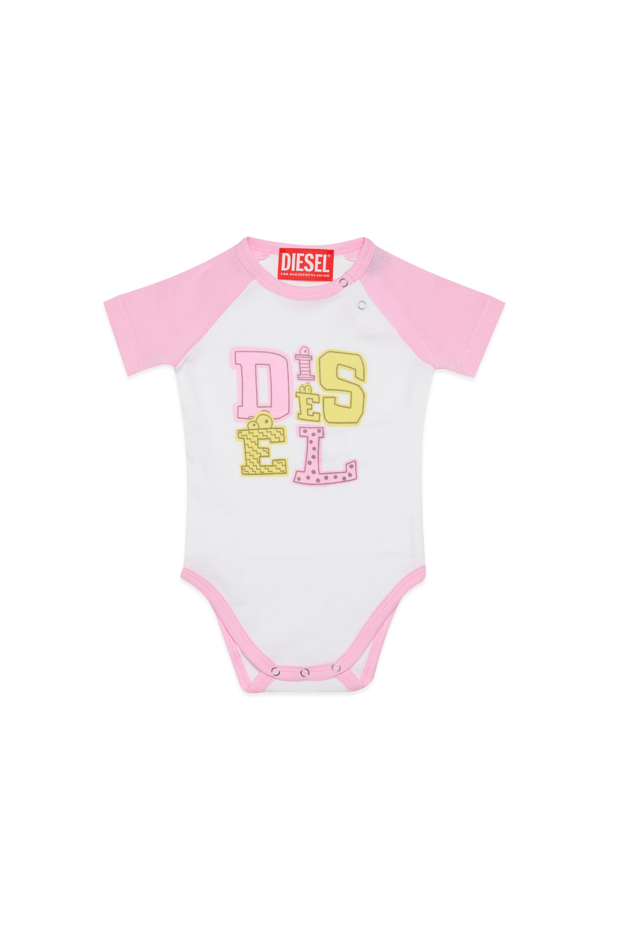 Diesel - UMPLA-NB, Unisex's Bodysuit with Diesel graphic in Pink - 1