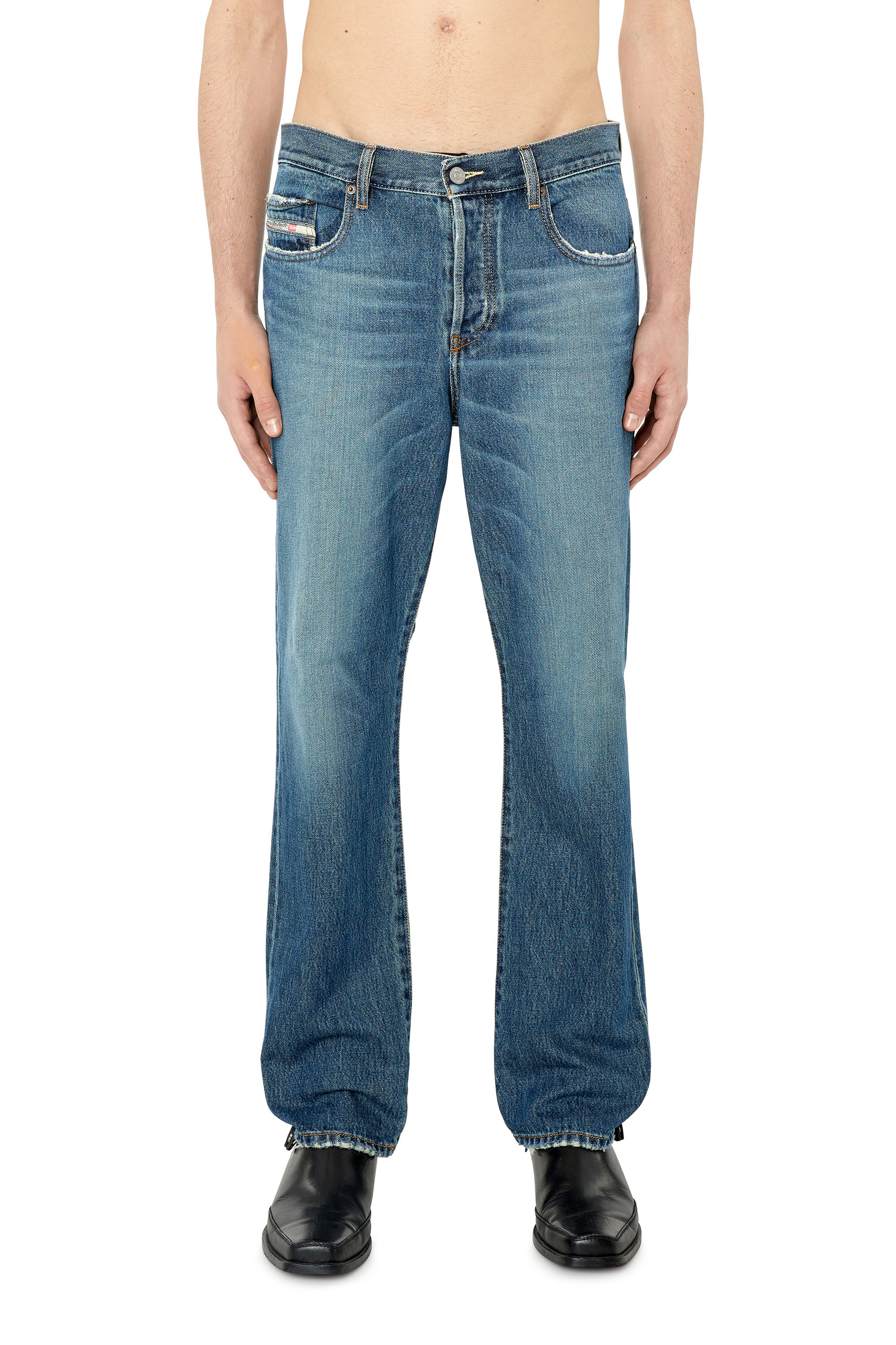 Diesel - Straight Jeans 2020 D-Viker E9C04, Man's Straight Jeans - 2020 D-Viker in Medium blue - 1