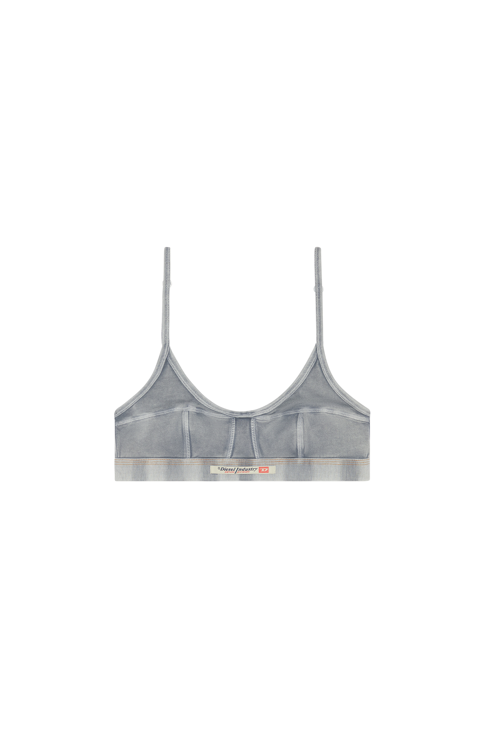 Diesel - UFSB-BILLIECUT-DT, Woman's Cotton bralette with denim effect in Grey - 4