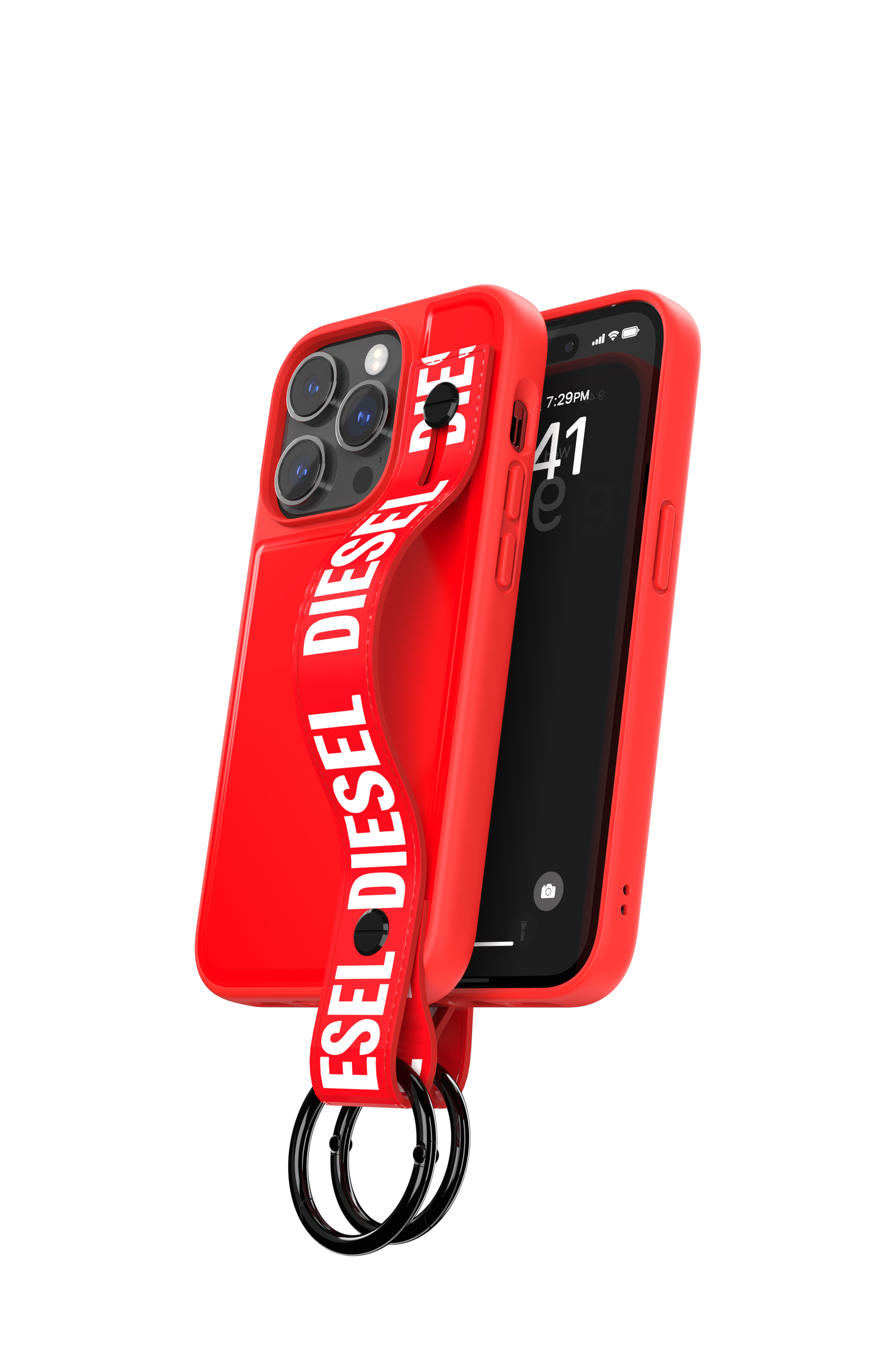 Diesel - 50287 MOULDED CASE, Unisex's Handstrap case for iPhone 14 Pro in Red - 3