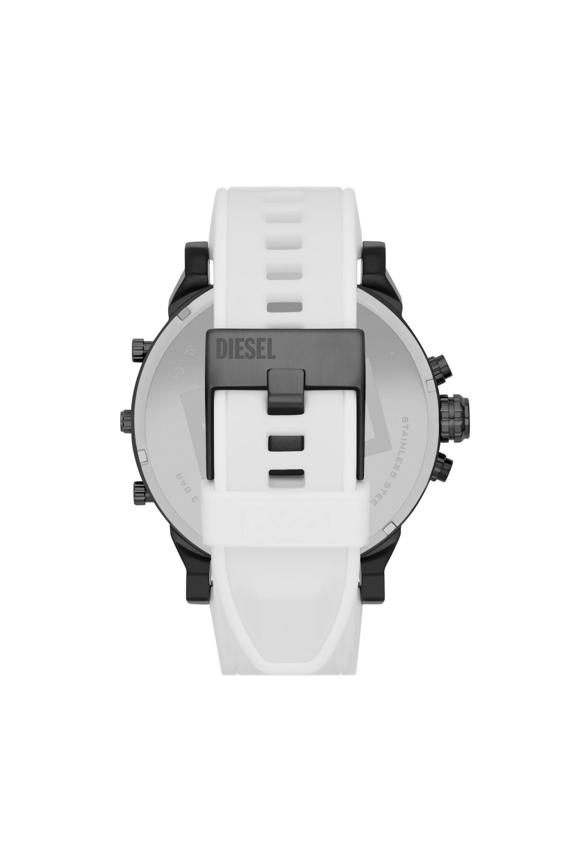 Diesel - DZ7478, Man's Mr. Daddy 2.0 White Silicone Watch in White - 2