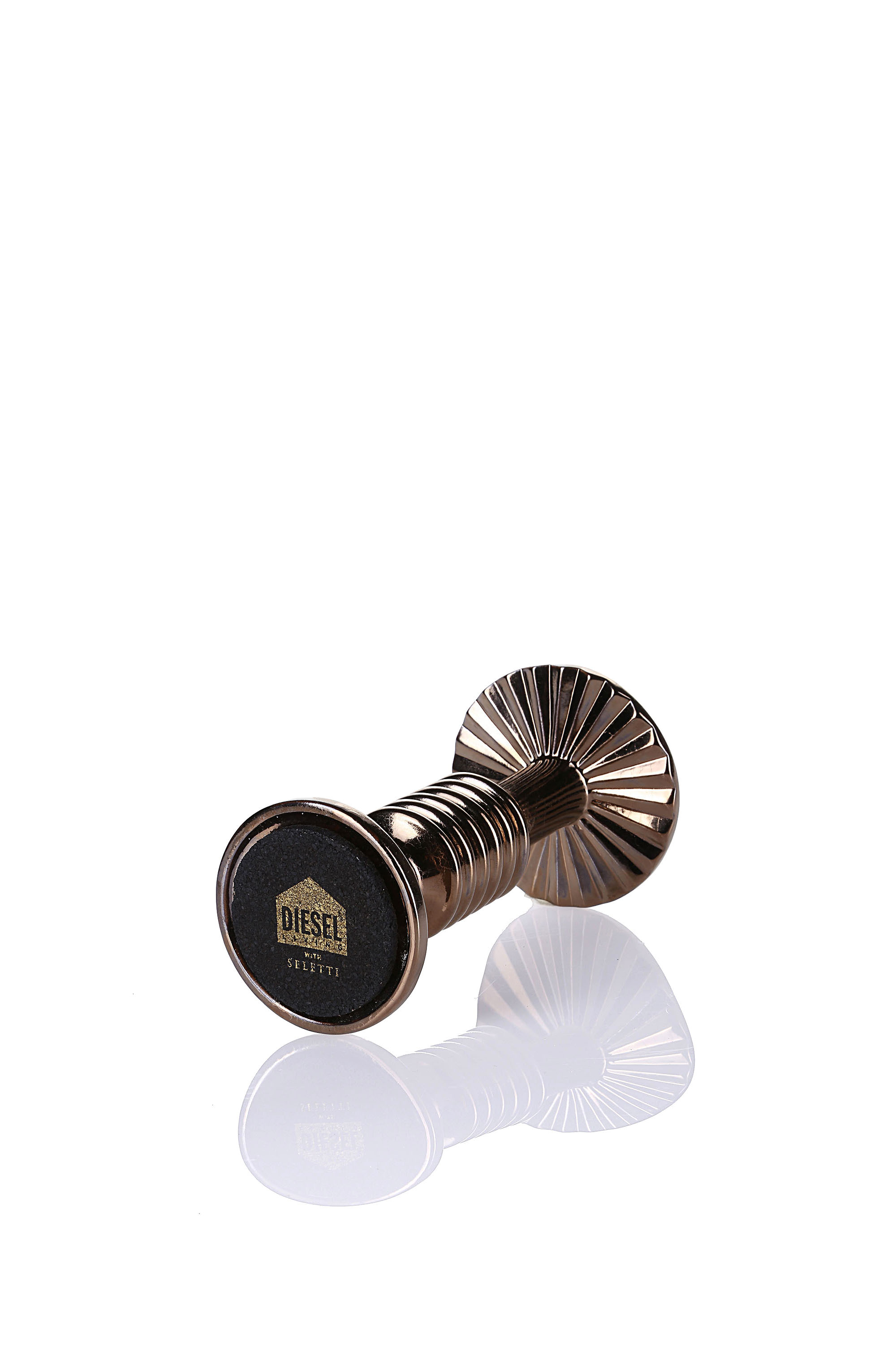 Diesel - 10954 TRANSMISSION, Unisex's Bronze small porcelain candleholder in Bronze - 2