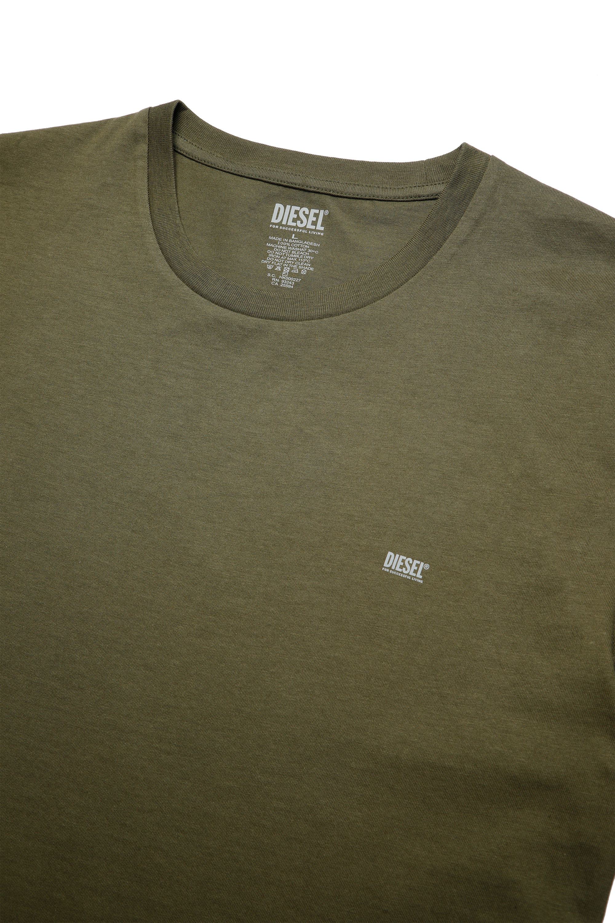 Diesel - UMTEE-RANDAL-TUBE-TWOPACK, Man's Two-pack of T-shirts with logo print in Blue/Green - 4