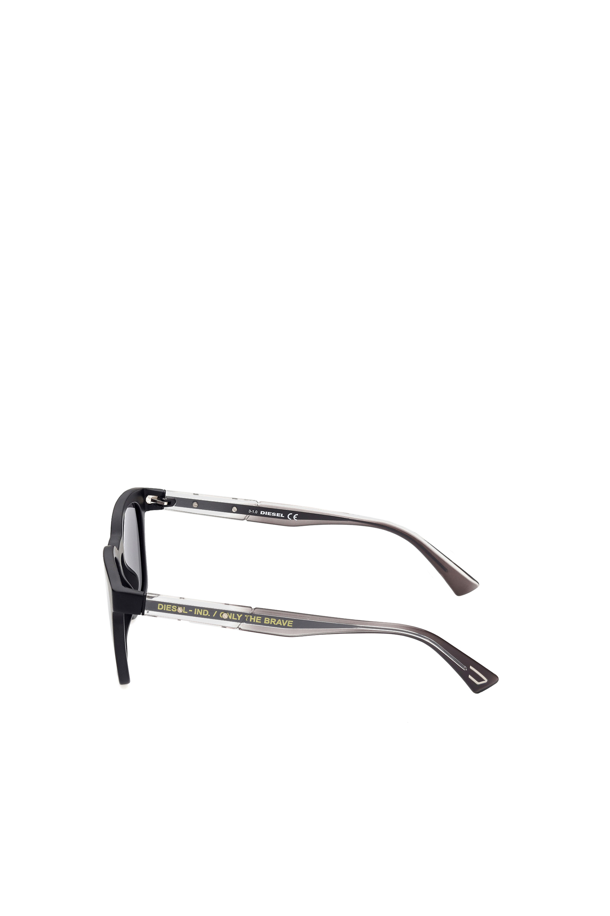 Diesel - DL0342, Unisex's Sunglasses with squared proportions frame in Black/Grey - 1