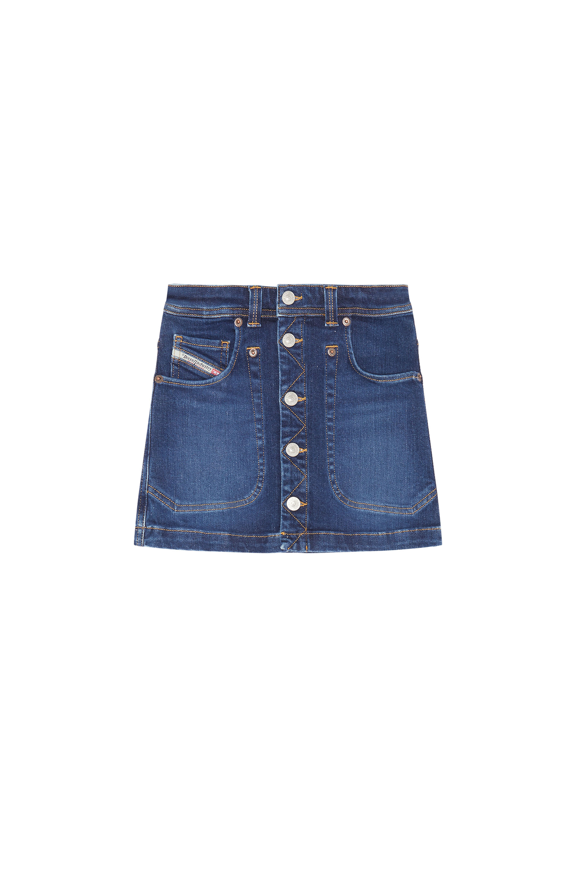 Diesel - GEALBUS, Woman's Denim mini skirt in Dark Blue - 1