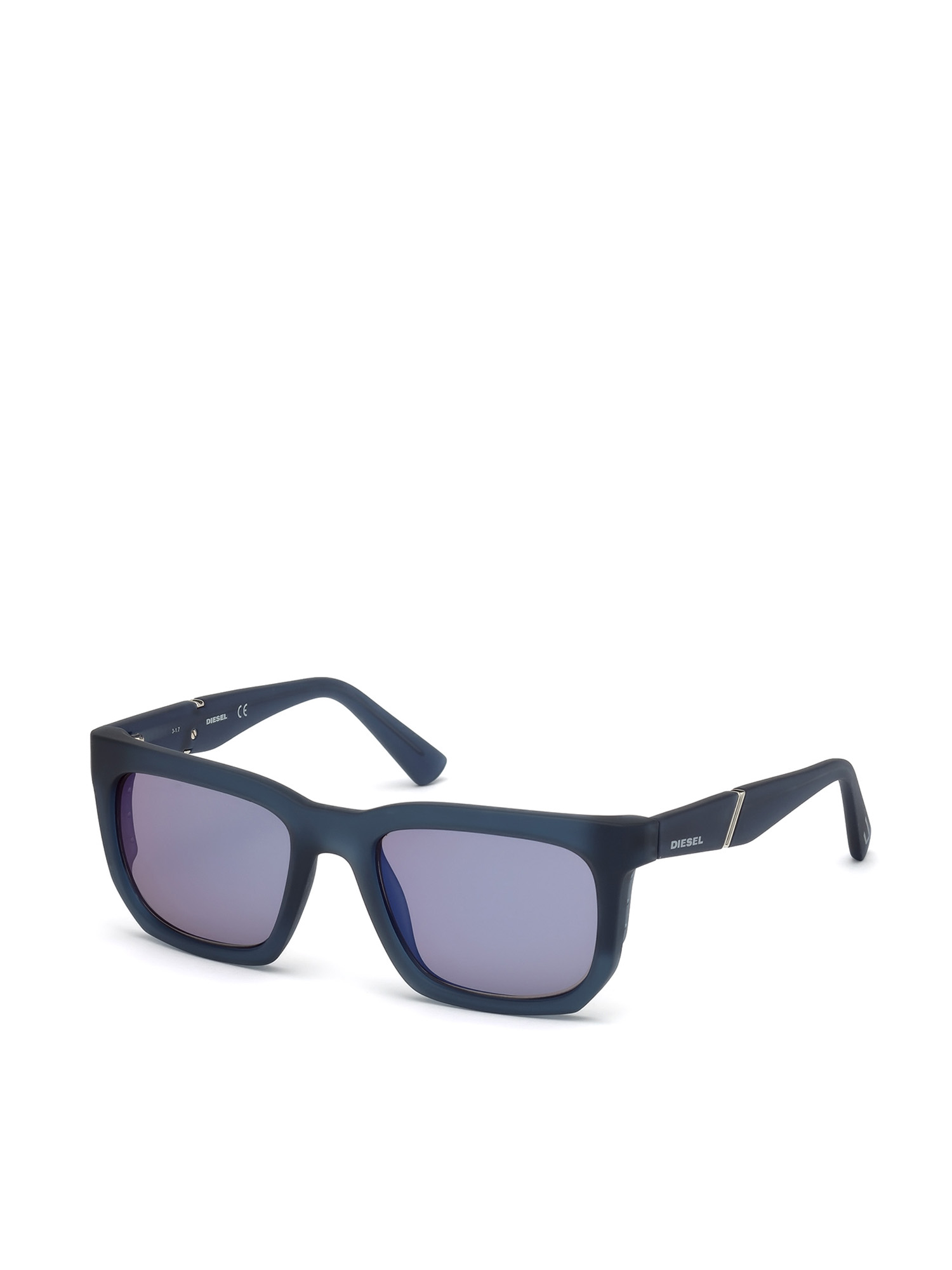 Diesel - DL0254, Man's Square eyewear with slim blinders in Blue - 1