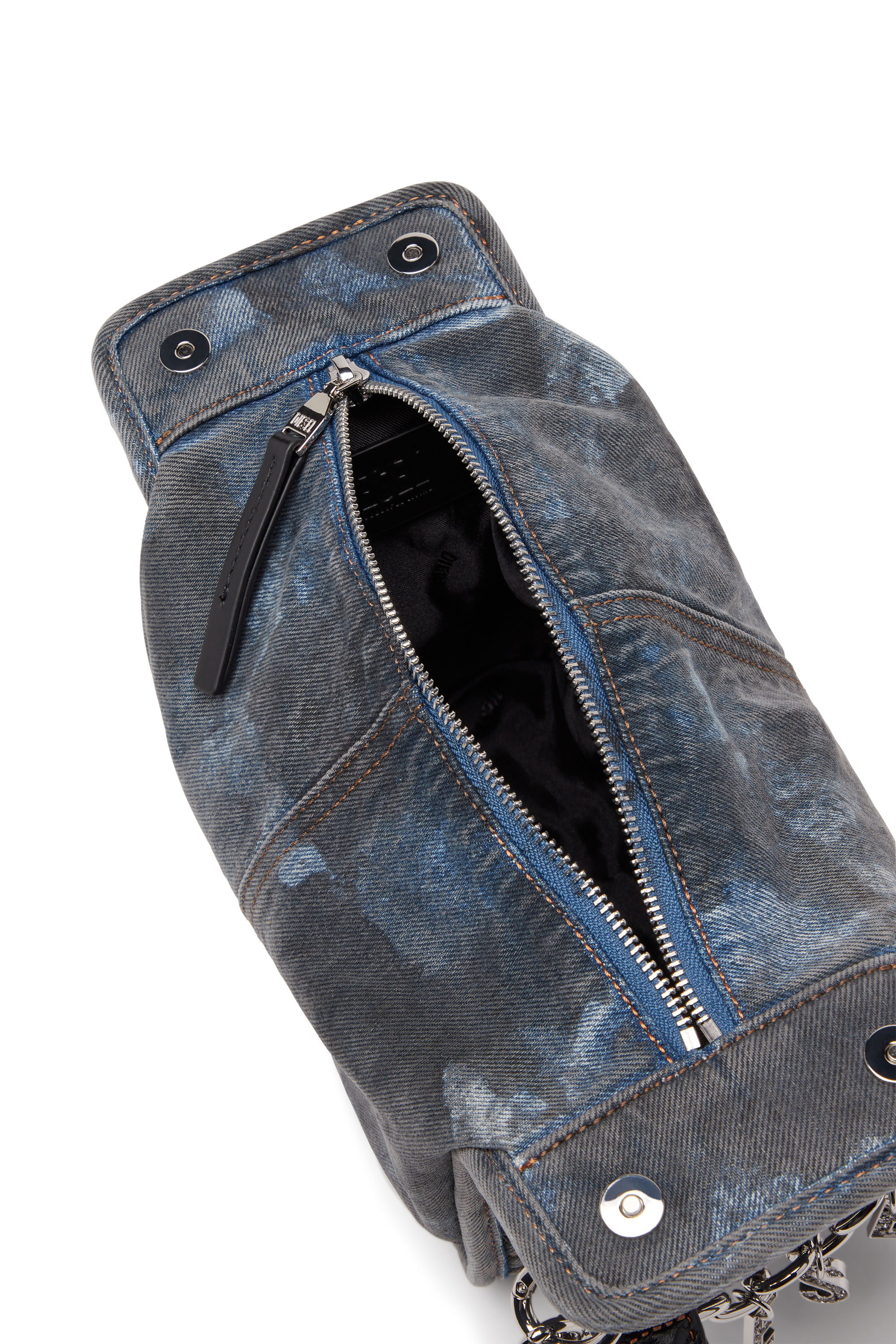 Diesel - D-VINA-XS, Woman's D-Vina-XS-Handbag in bicolour denim in Blue - 4