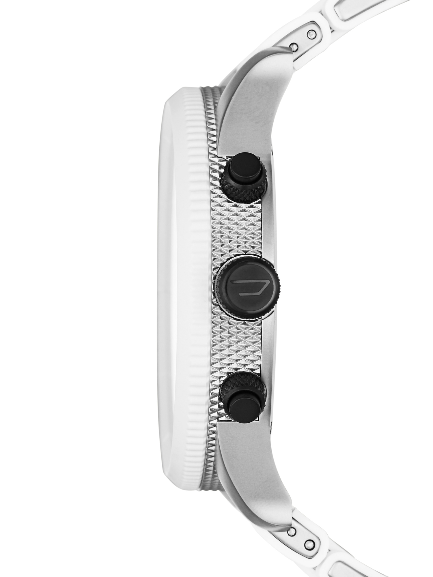 Diesel - DZ4449, Man's White silicone watch with rotating topring in White - 2