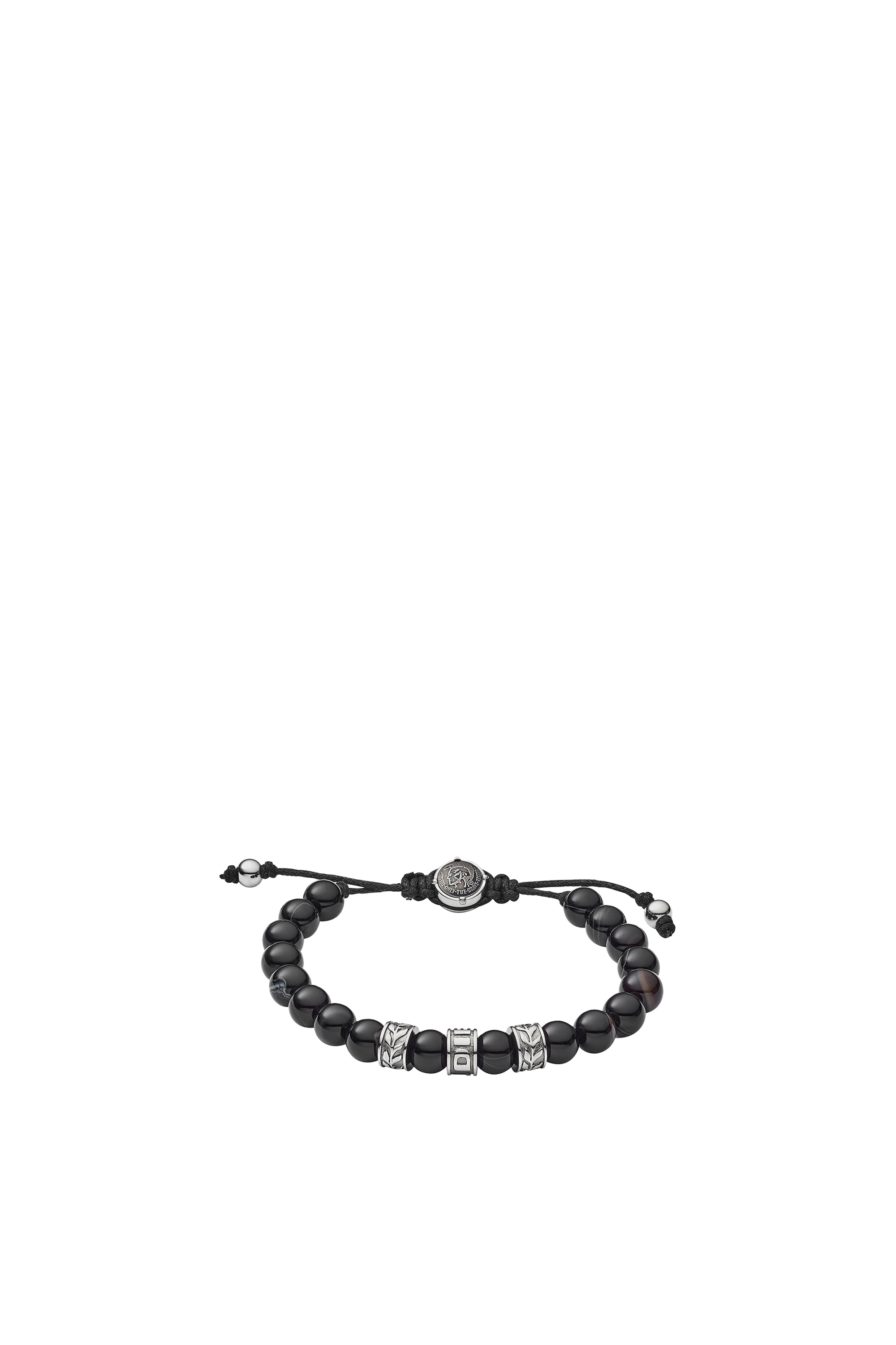 Diesel - DX1101, Man's Bracelet with beads in Black - 1