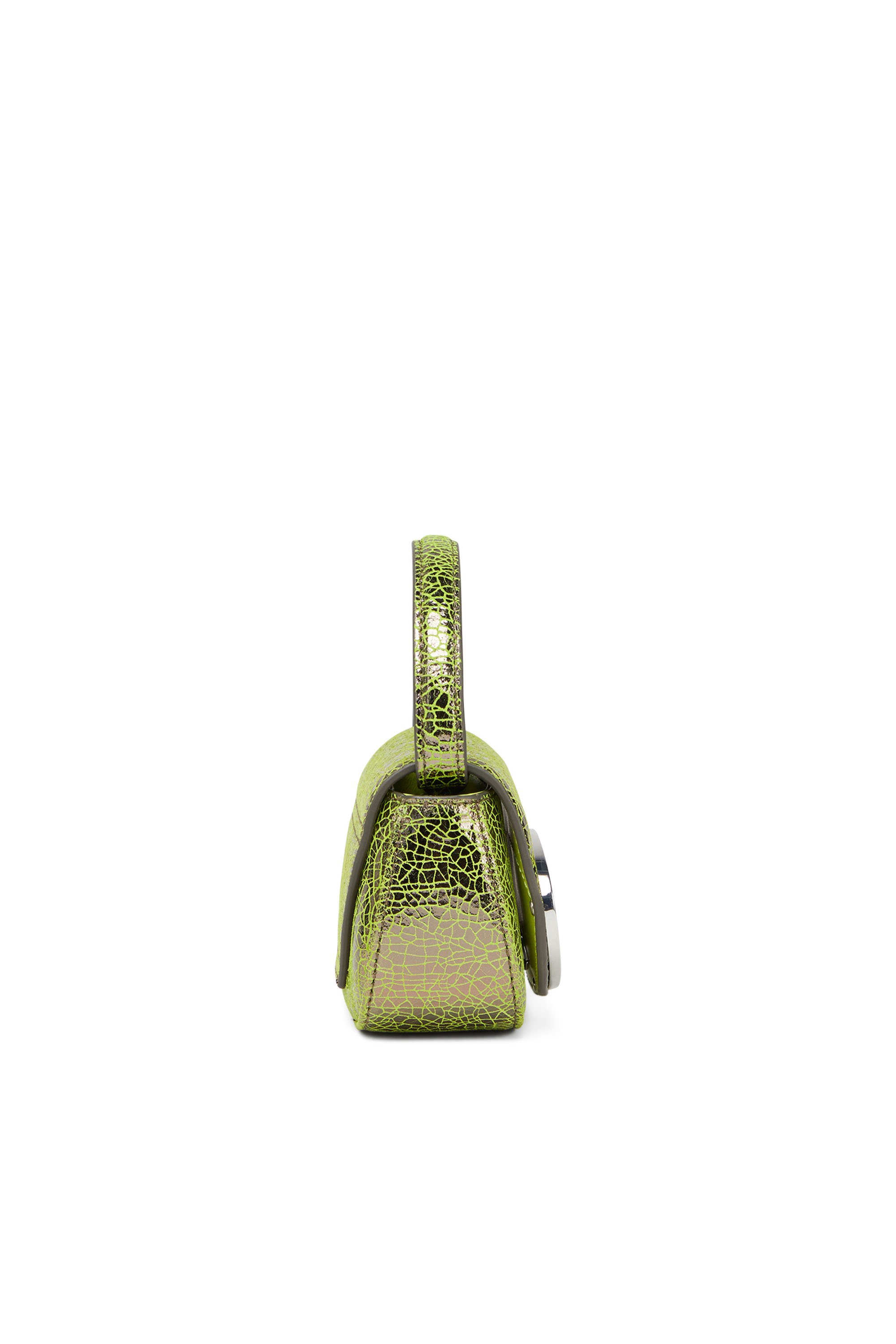 Diesel - 1DR XS, Woman's 1DR XS - Iconic mini bag in cracked leather in Green - 3