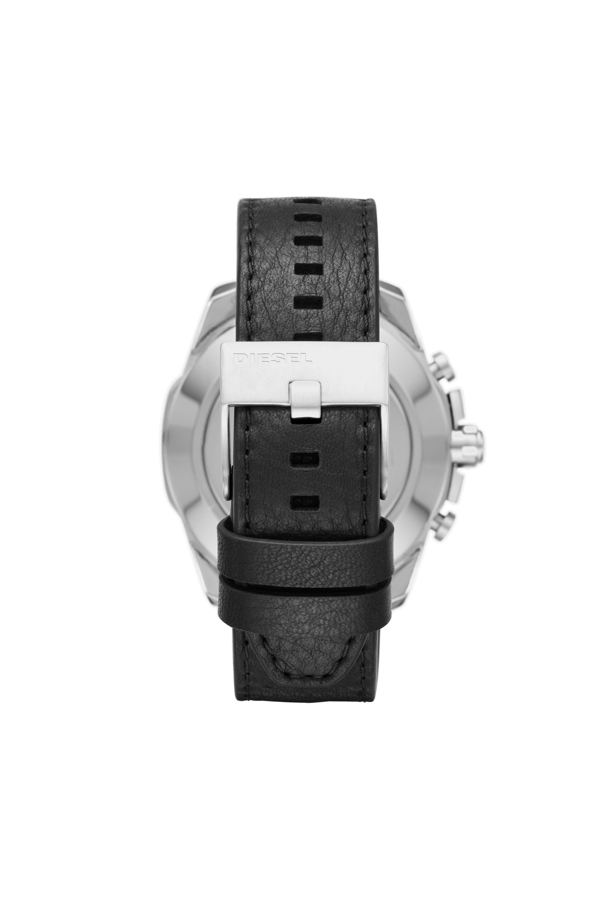 Diesel - DT1010, Man's Mega Chief Hybrid black smartwatch with silver indexes, 48 mm in Black - 2
