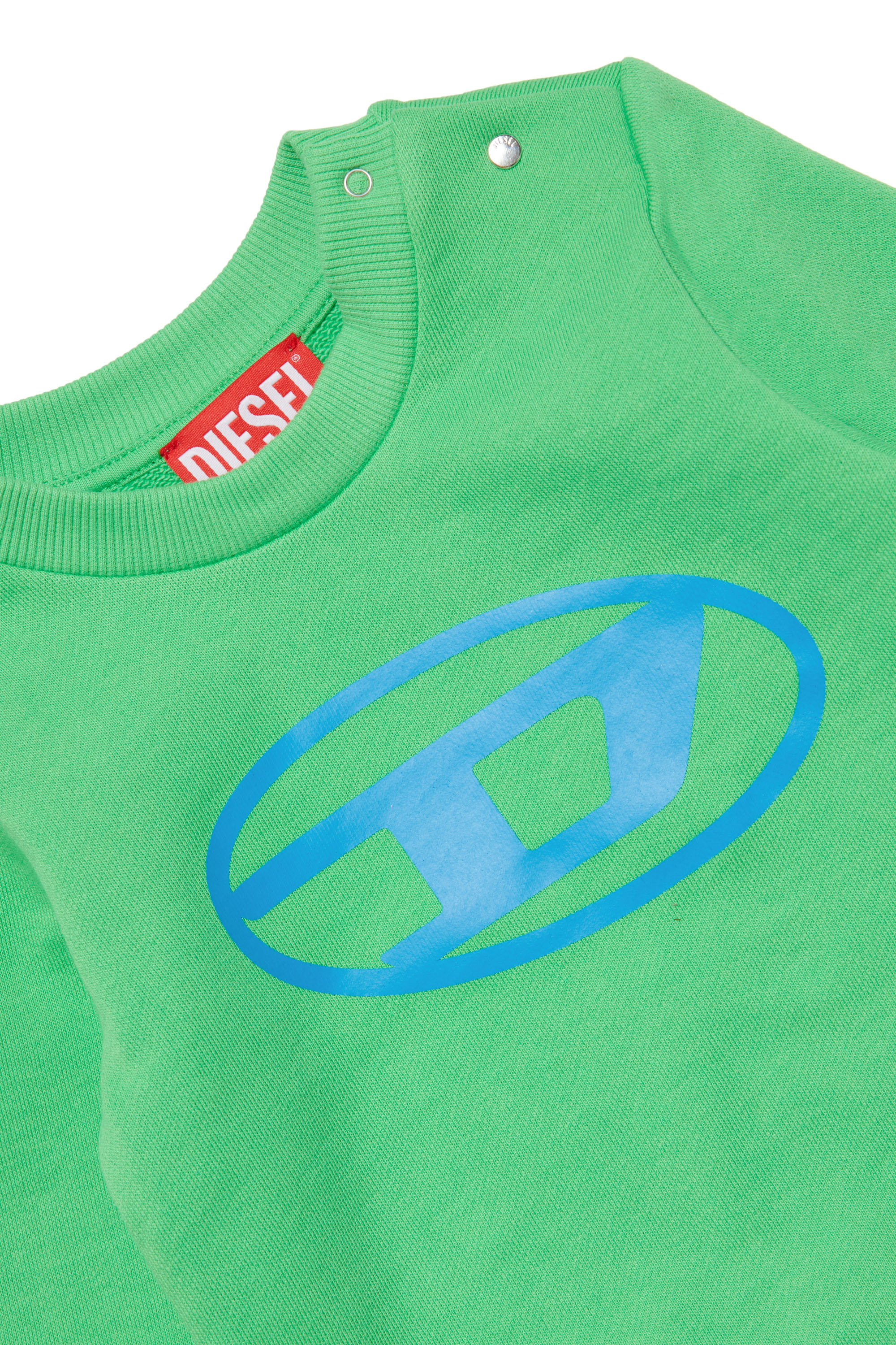 Diesel - SCERB, Unisex's Cotton sweatshirt with Oval D in Green - 3