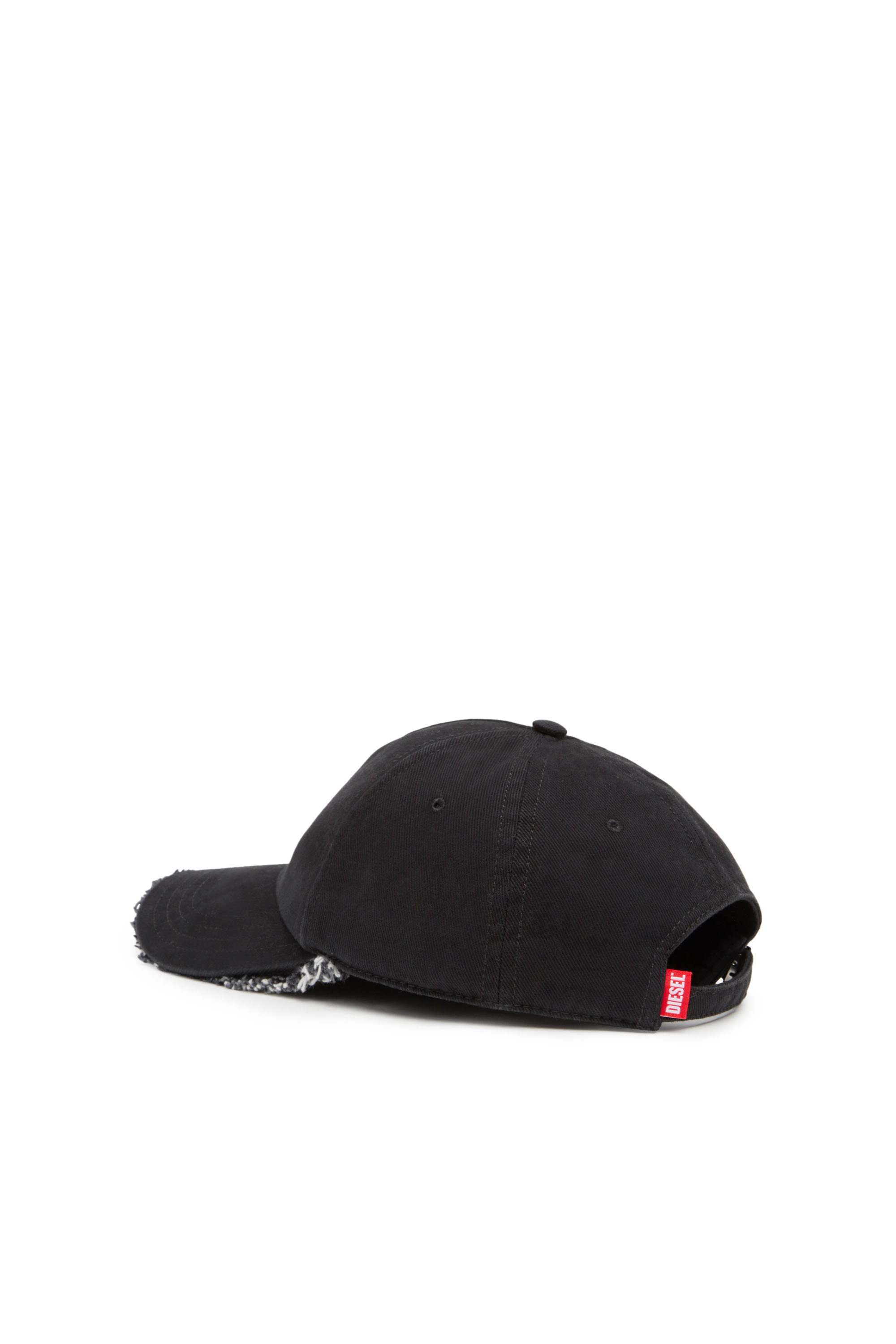 Diesel - C-OBIK, Man's Baseball cap with denim-trimmed peak in Black - 2
