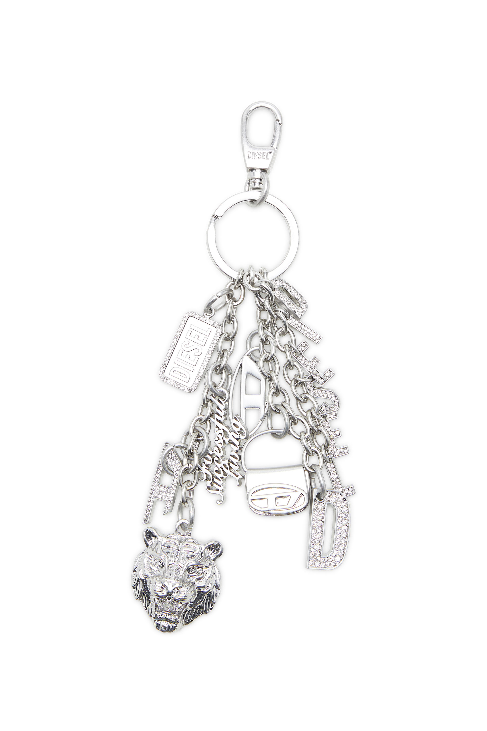 Diesel - HOSHI KEYCHAIN, Unisex's Multi-charm chain keyring in Silver - 1