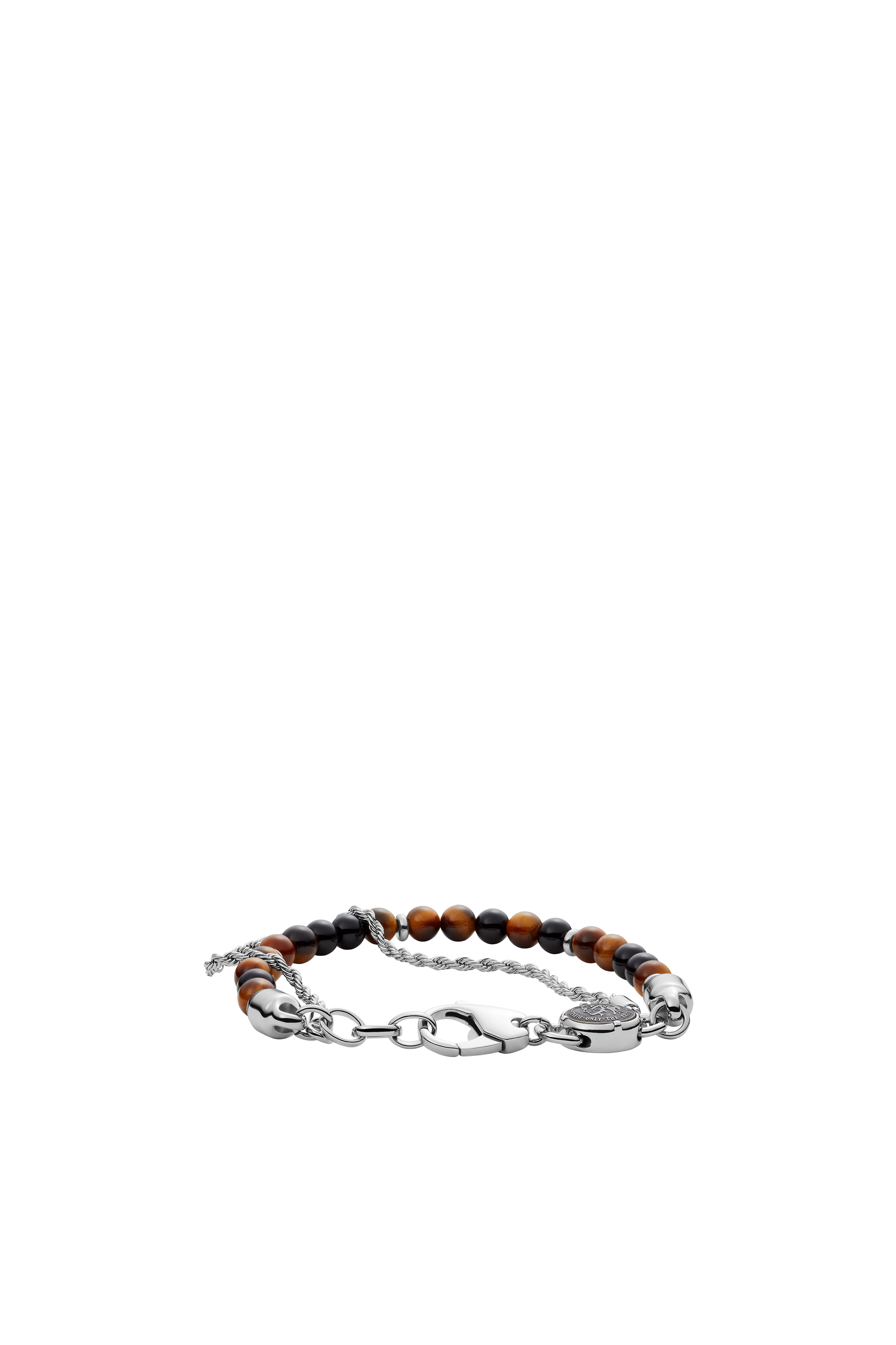 Diesel - DX1320, Man's Tiger's eye multi strand bracelet in Orange/Black - 2
