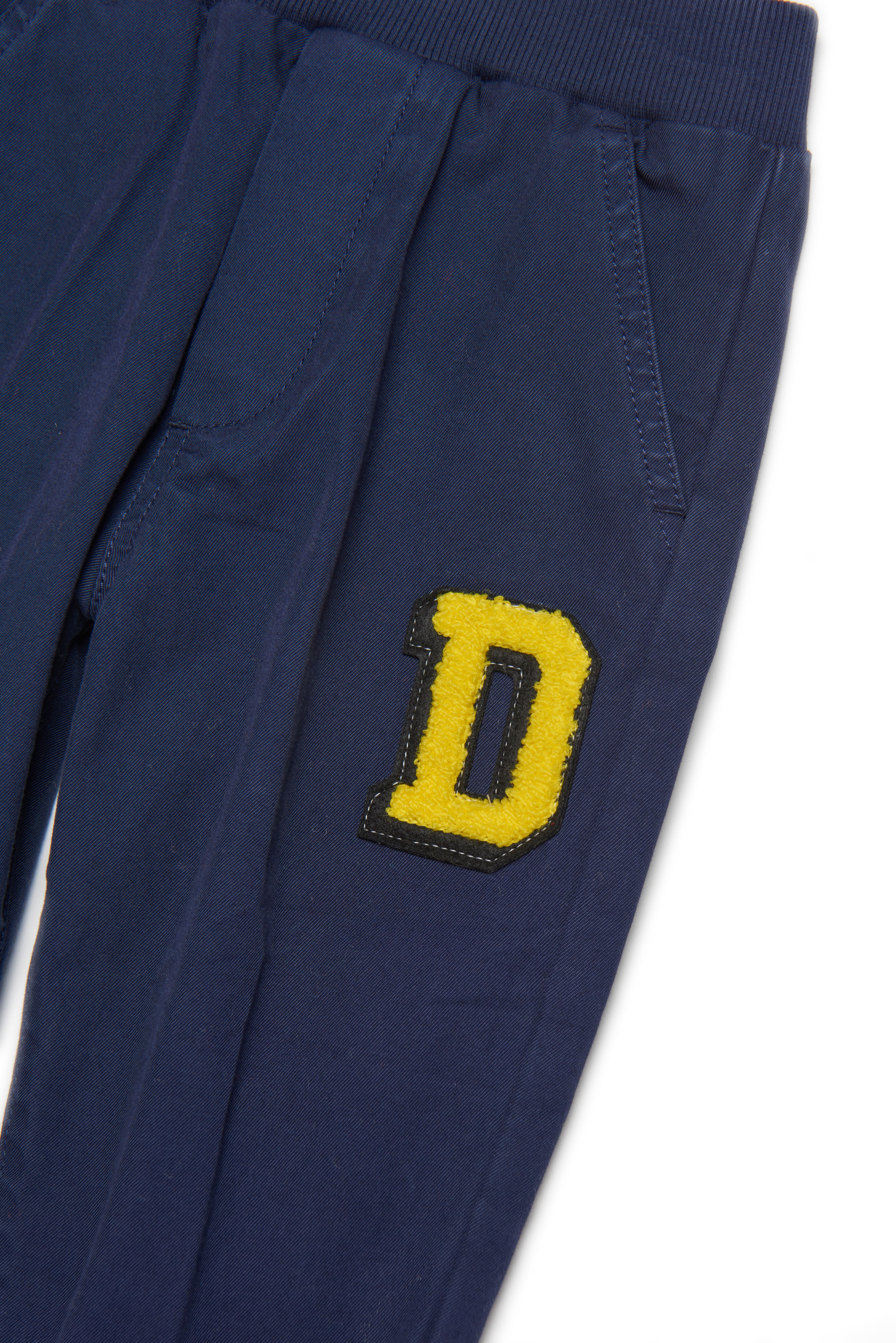 Diesel - PETIB, Man's Cotton pants with varsity logos in Blue - 3