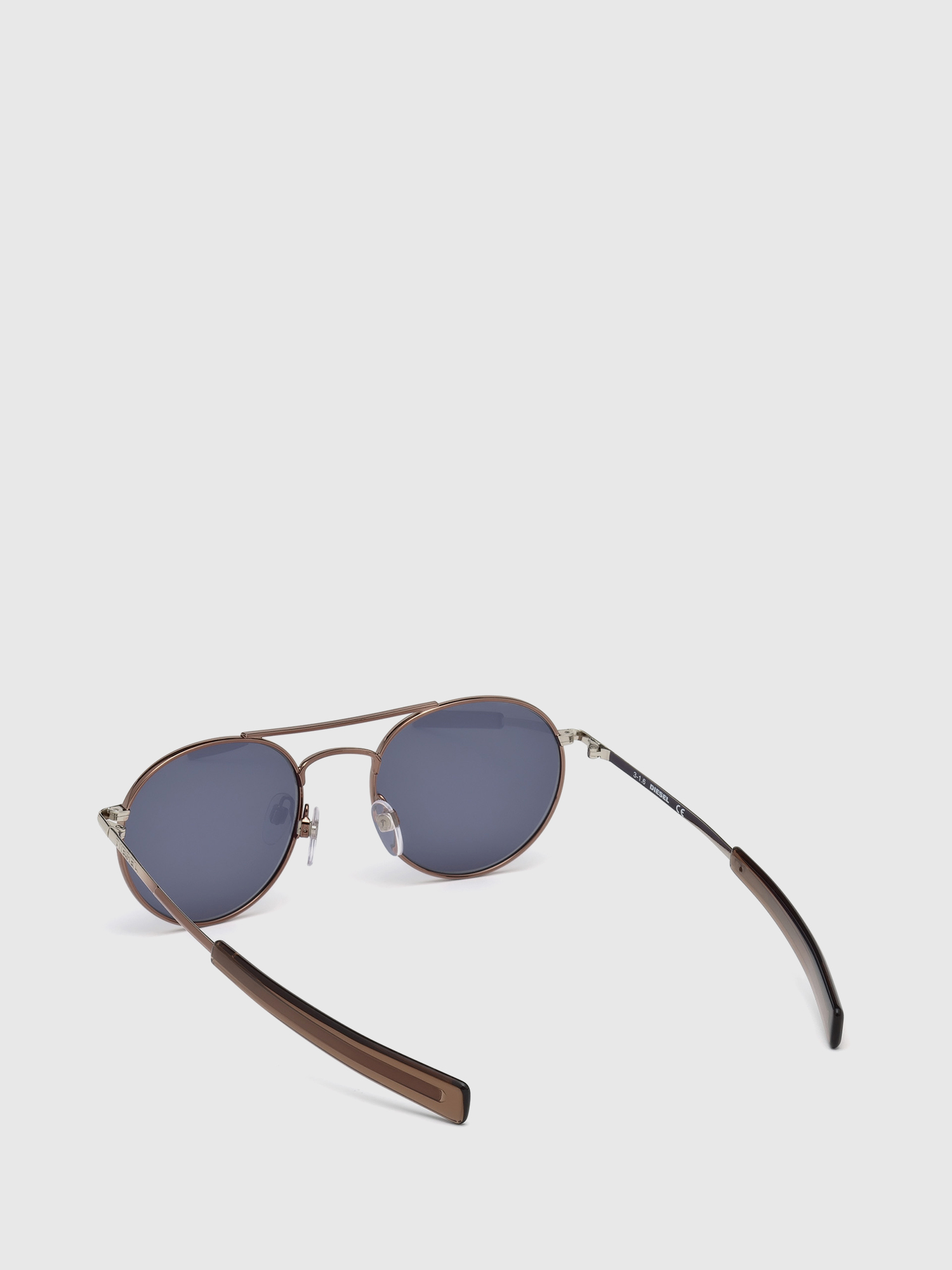 Diesel - DL0220, Man's Round shape eyewear with thin temples in Bronze - 1