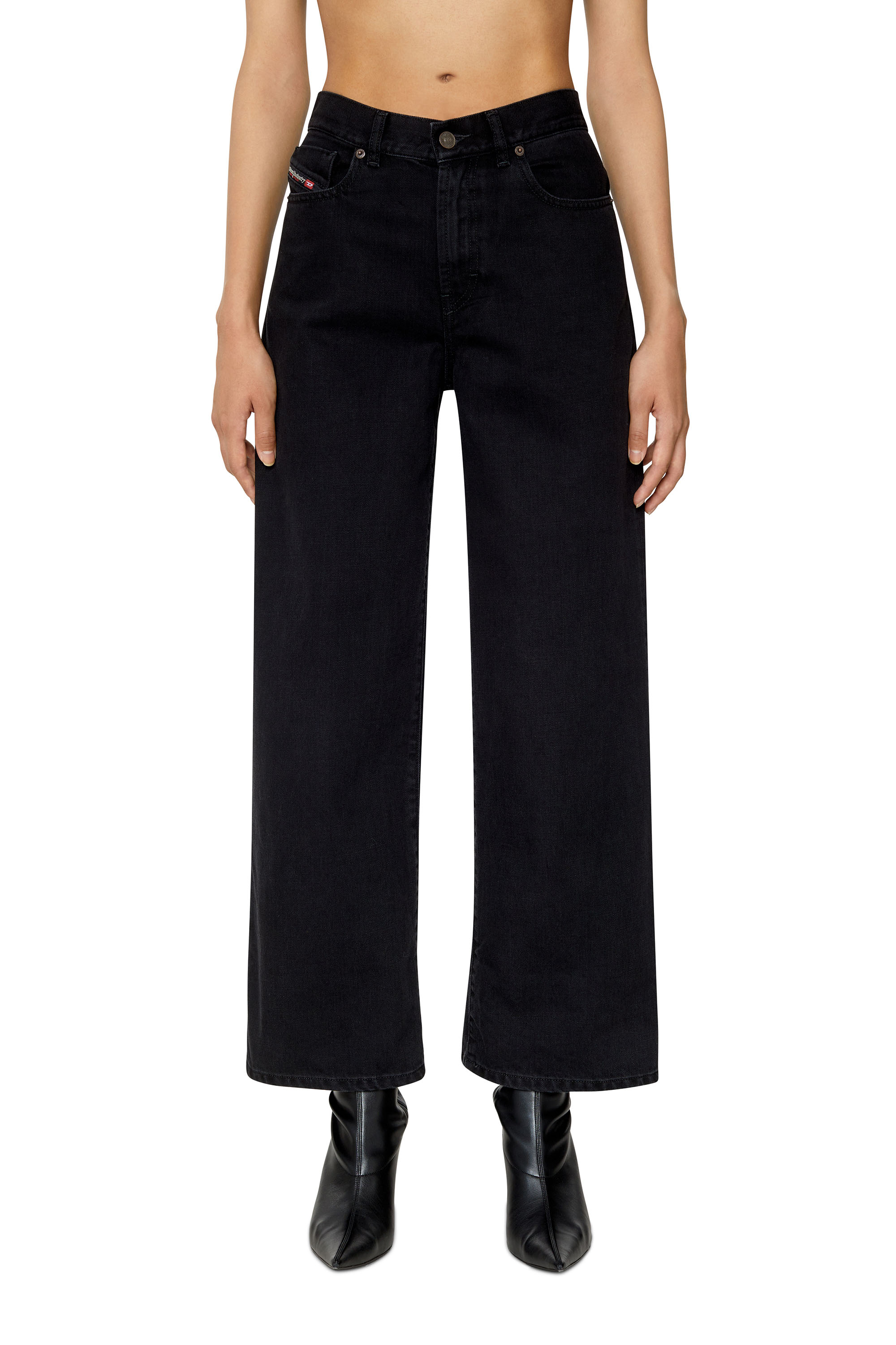 Diesel - Bootcut and Flare Jeans 2000 Widee Z09RL, Woman's Bootcut and Flare Jeans - 2000 Widee in Black/Dark grey - 1