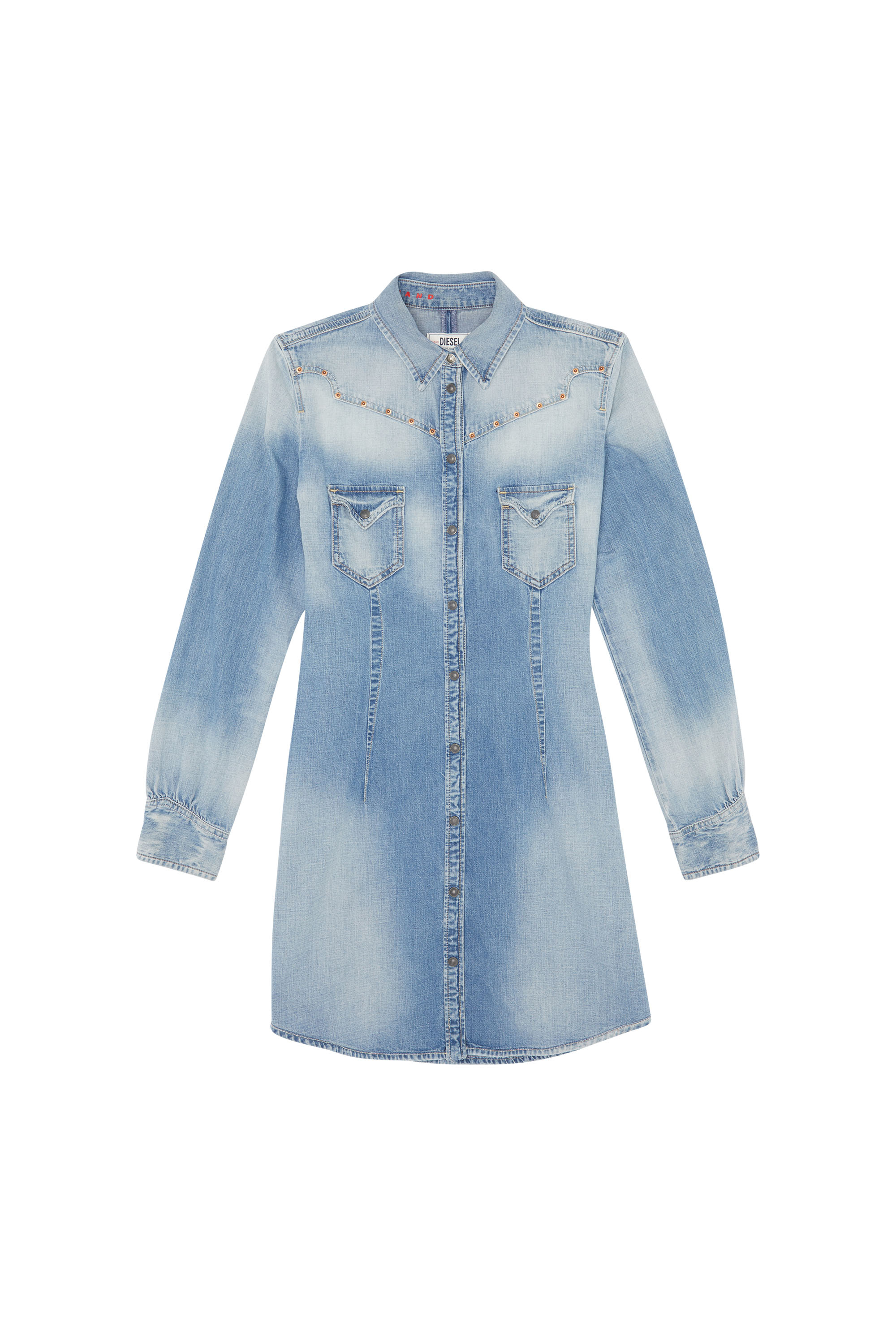 Diesel - SH DENIM SHIRT, Woman's Diesel Woman - Denim Shirts Light blue in Light Blue - 1