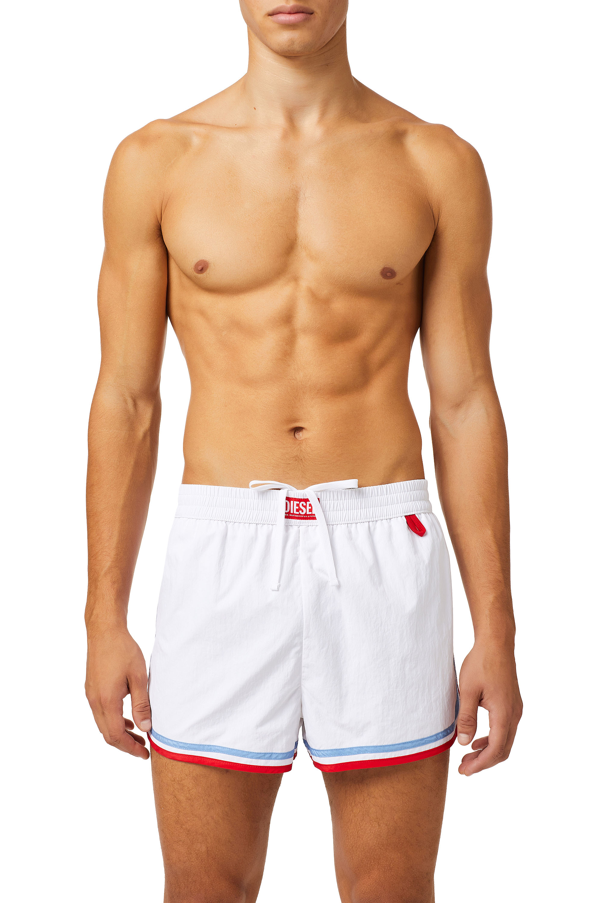 Diesel - BMBX-REEF-30, Man's Swim shorts with double trims in White - 2