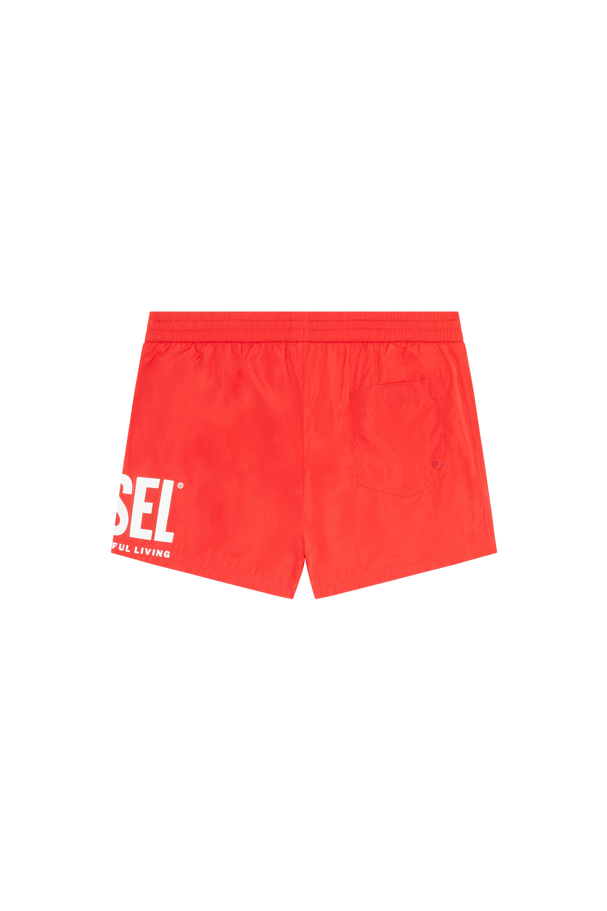 Diesel - BMBX-MIKE, Man's Swim shorts with maxi logo print in Red - 2