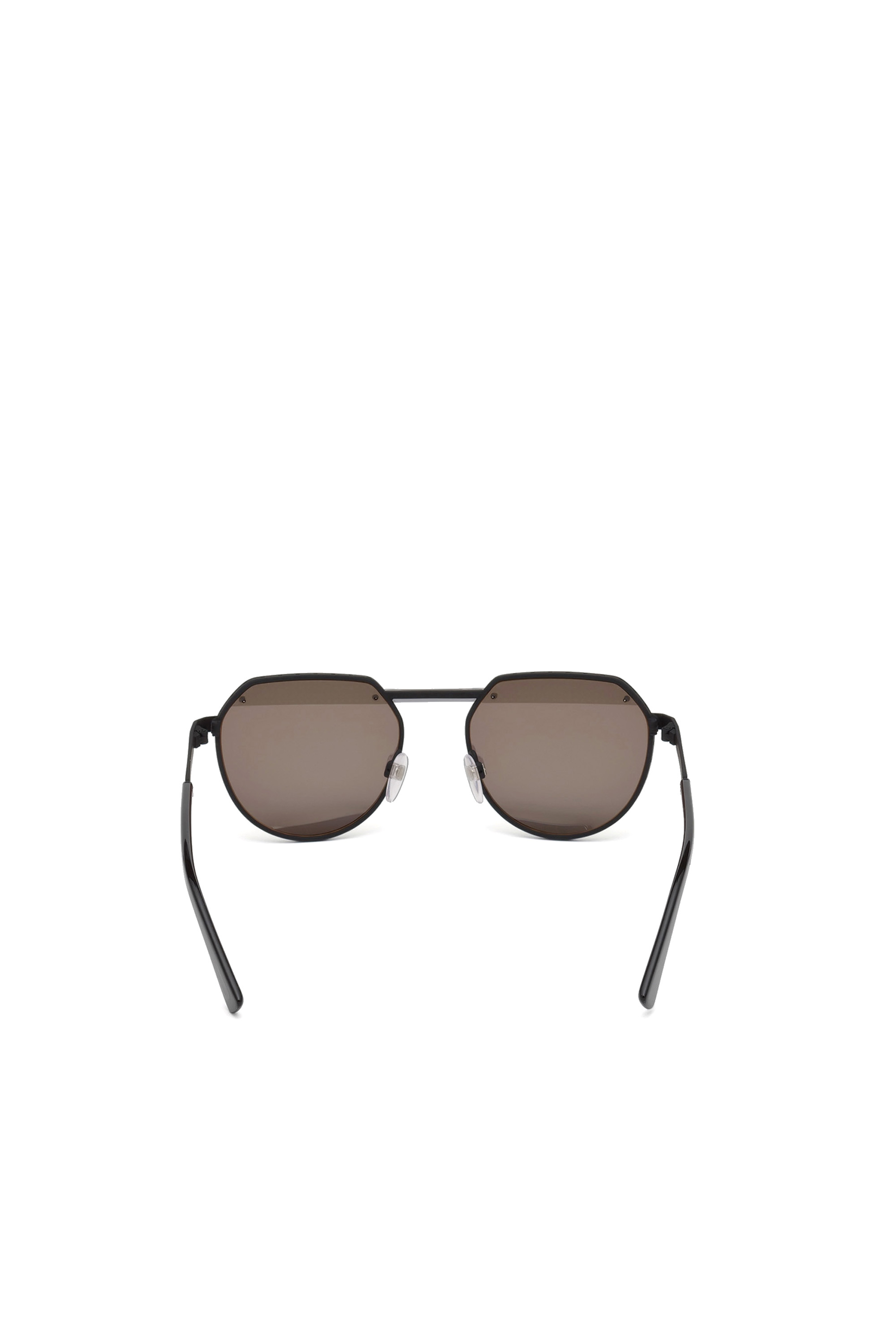 Diesel - DL0260, Unisex's Hexagonal eyewear with injected bar in Black - 4