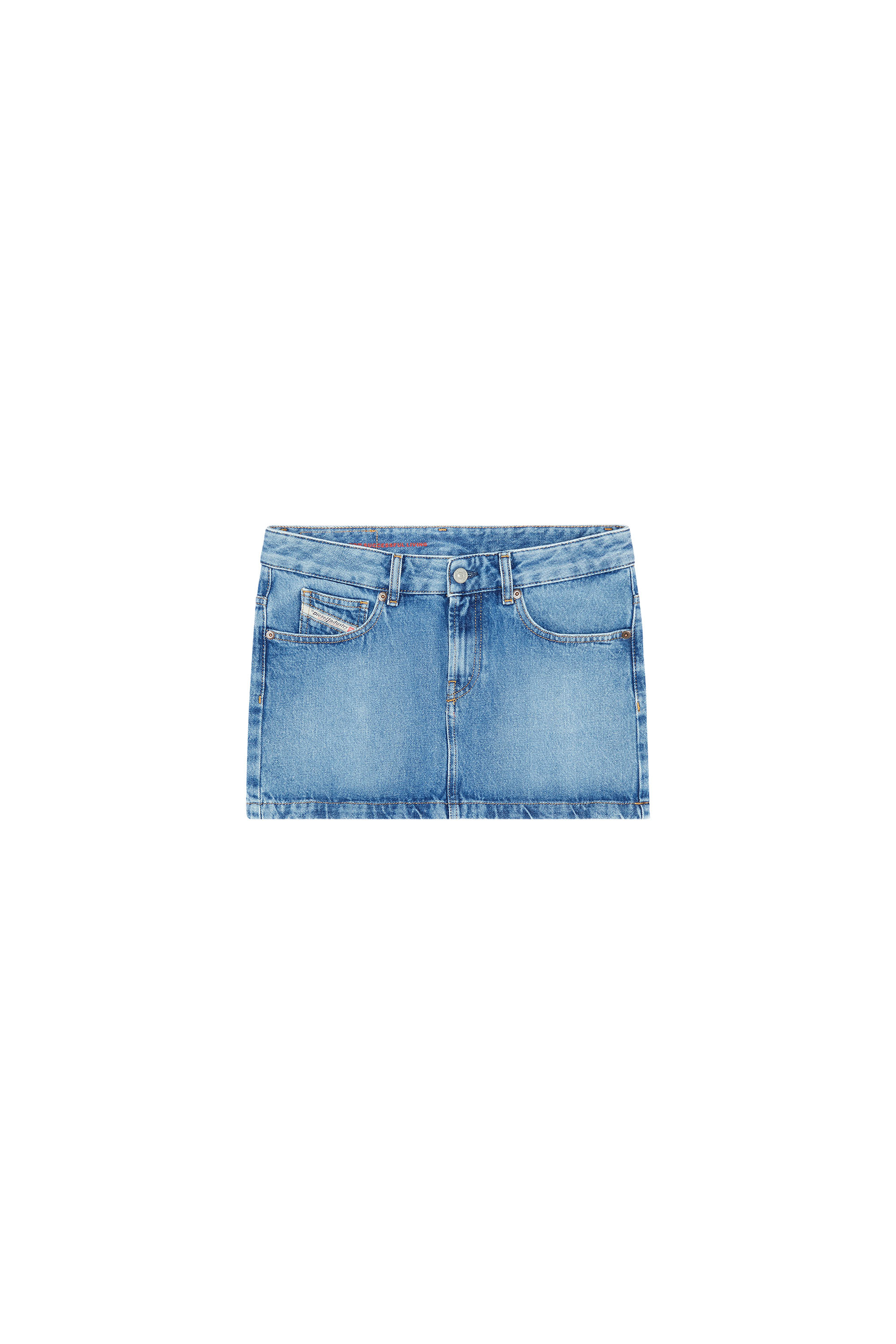 Diesel - DE-RON, Woman's Mini skirt in denim in Light Blue - 3
