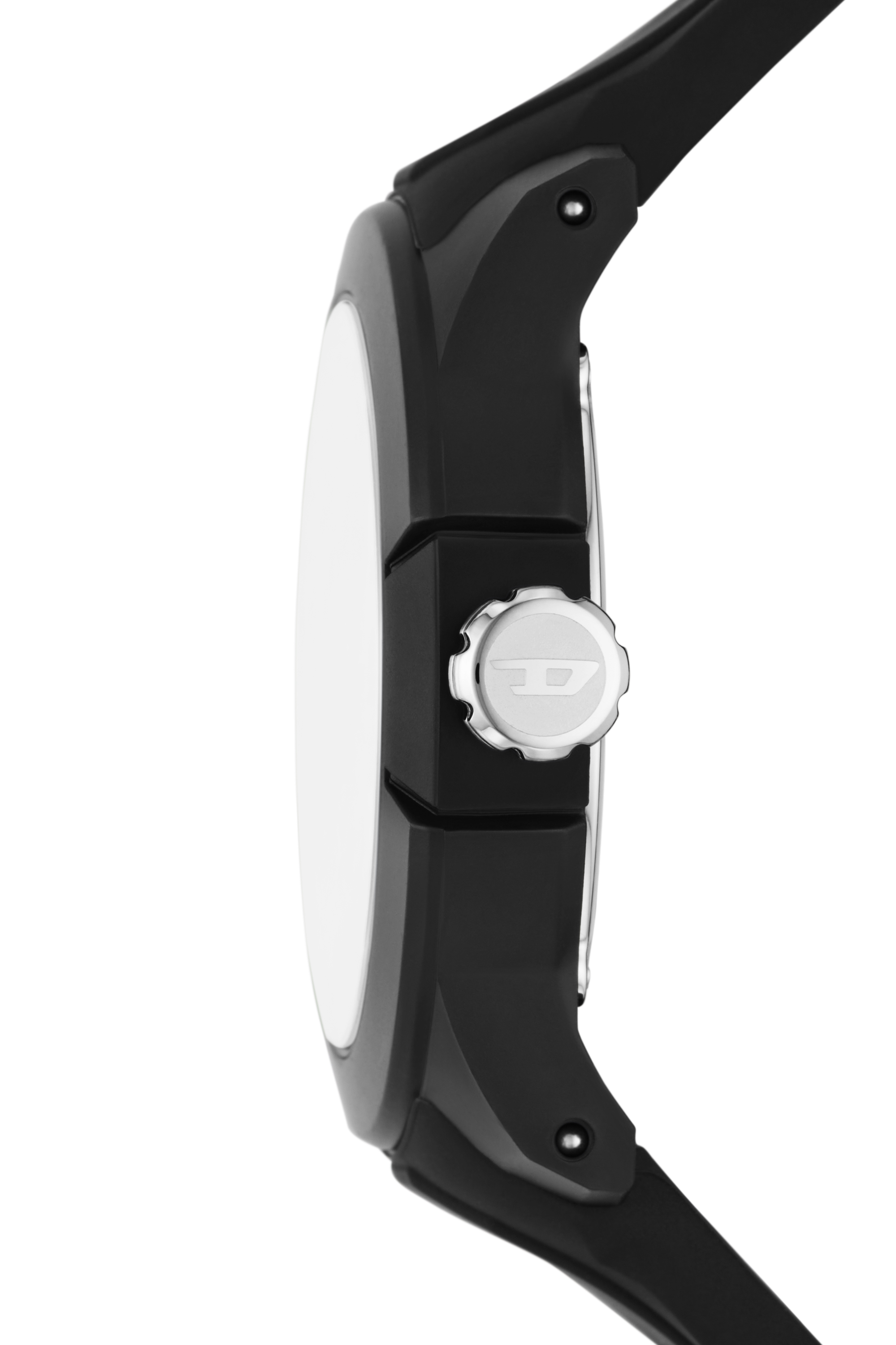 Diesel - DZ1982, Unisex's Double up three-hand black silicone watch in Black - 3