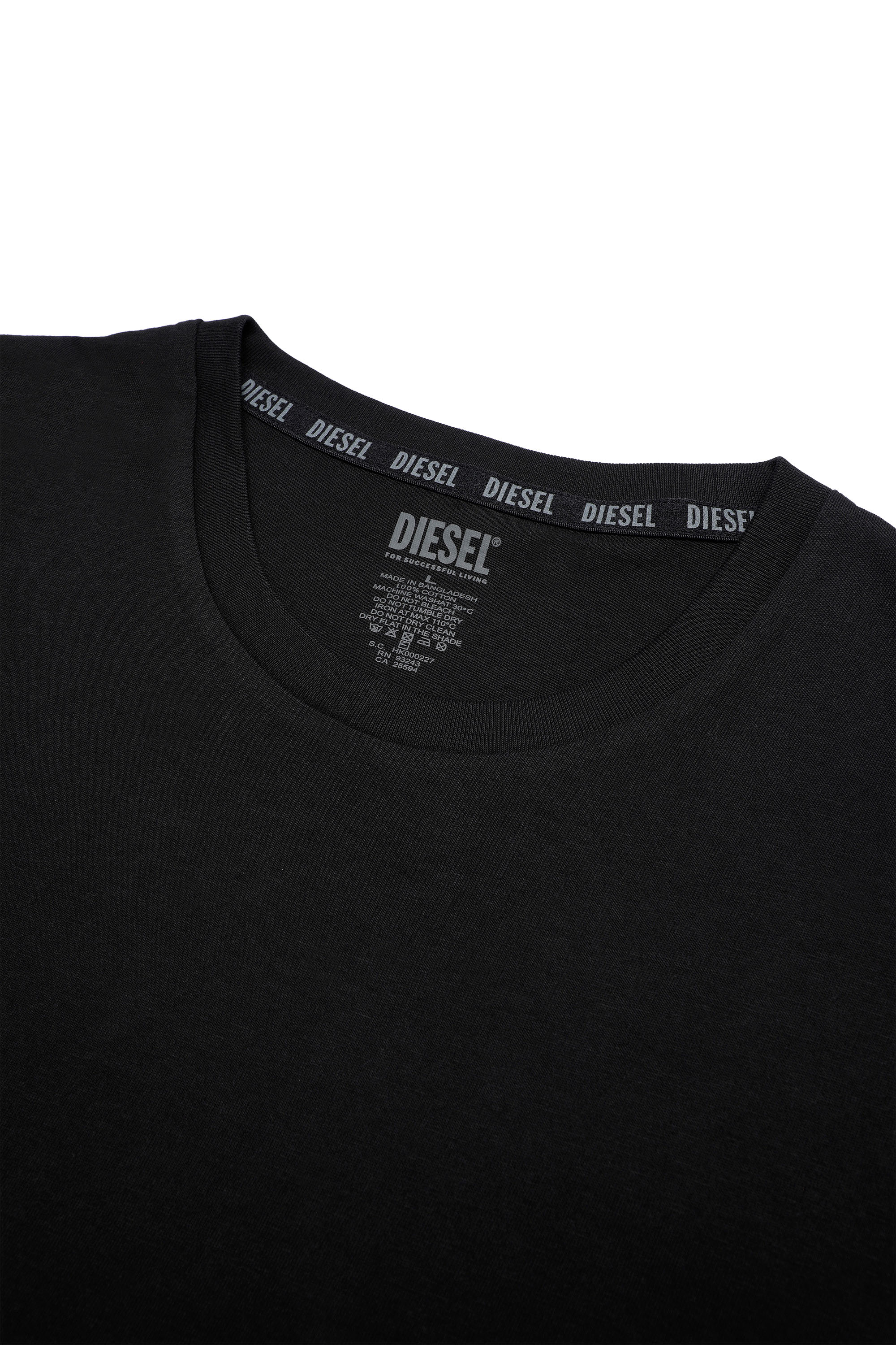 Diesel - UMTEE-RANDAL-TUBE-TWOPACK, Man's Two-pack of T-shirts with D patch in Black/Blue - 4