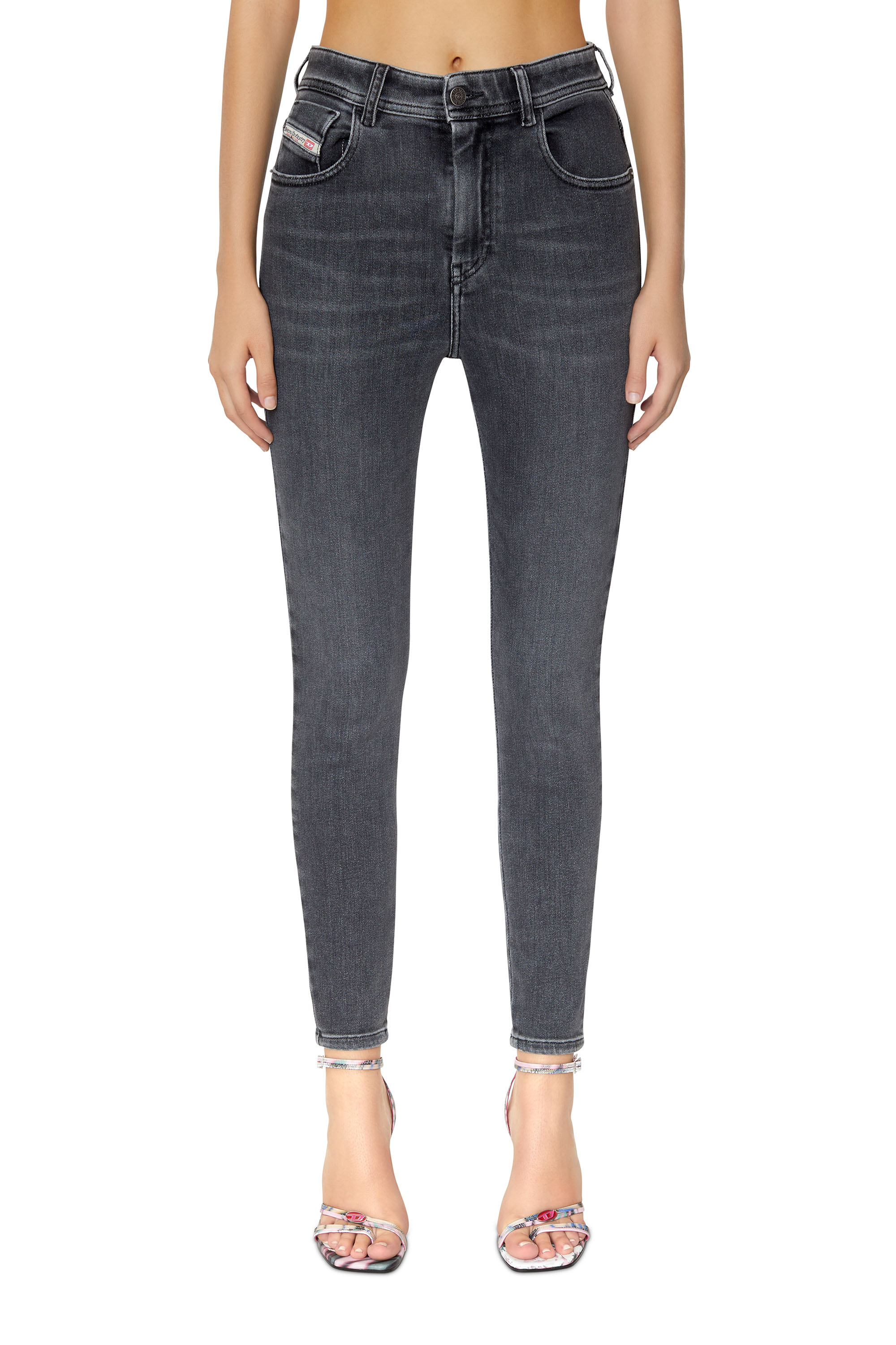 Diesel - Woman's Skinny Jeans 1984 Slandy-High 09D61, Black/Dark grey - 1