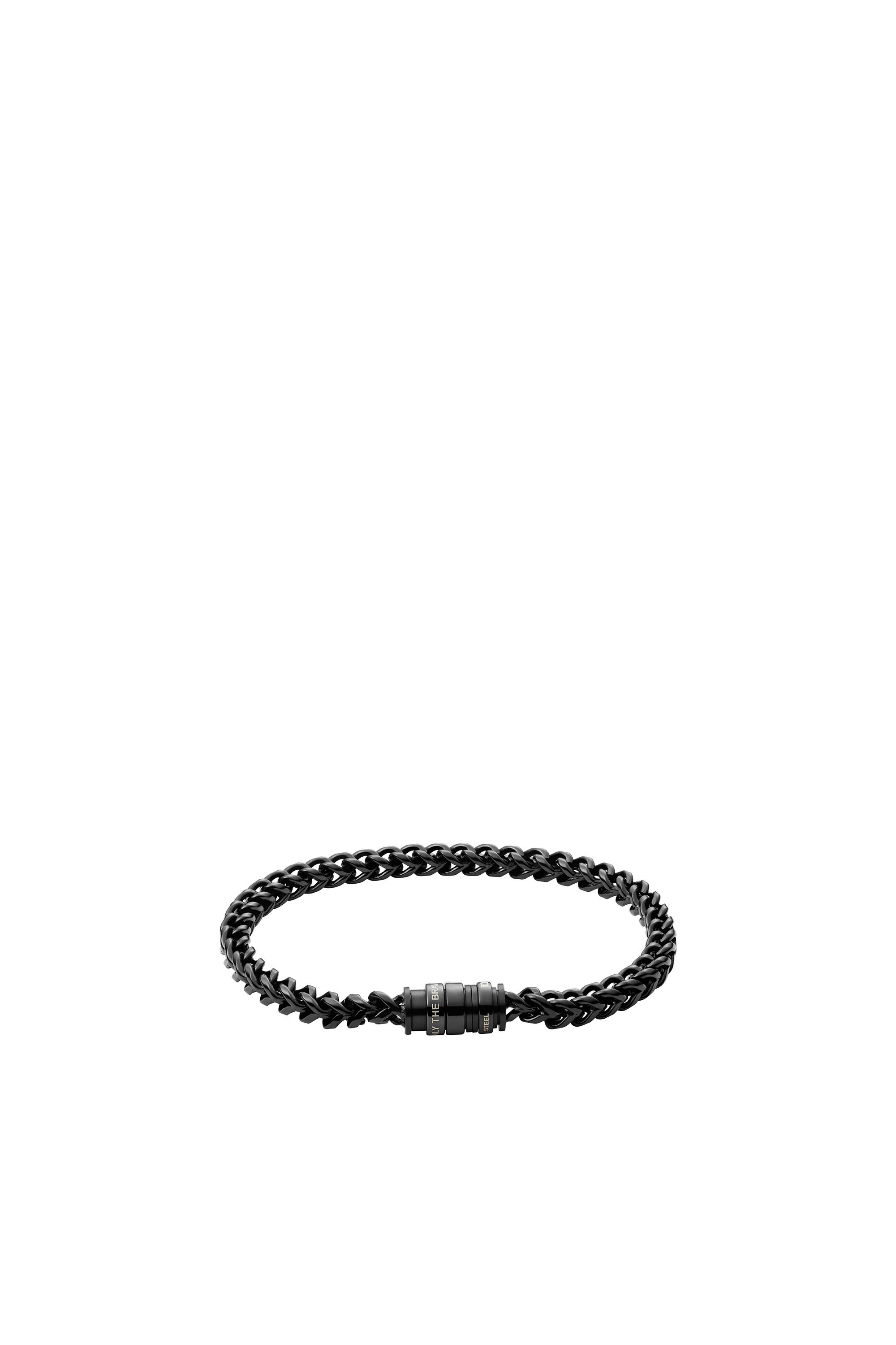 Diesel - DX1286, Man's Black stainless steel chain-link bracelet in Black - 2