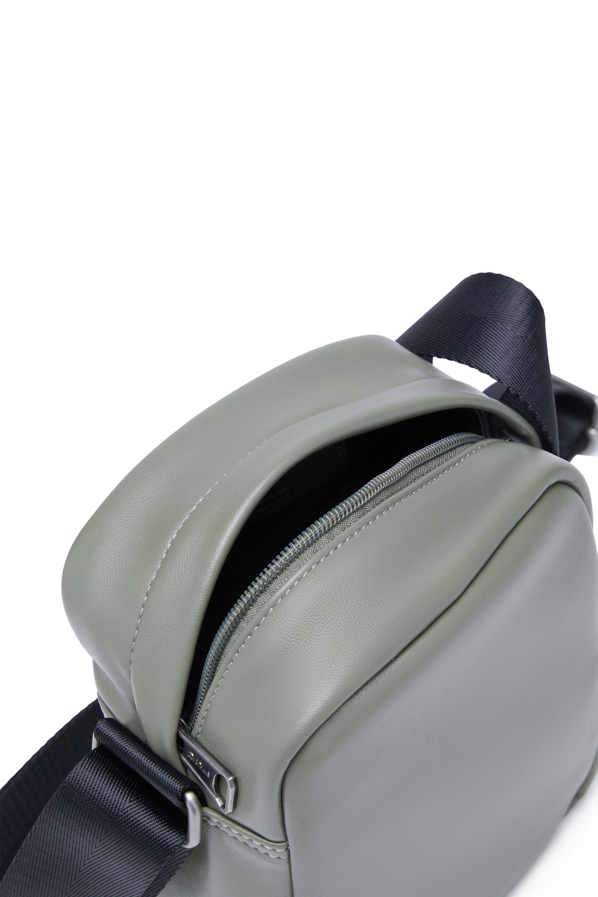 Diesel - RAVE CROSSBODY, Man's Rave Crossbody - Crossbody bag in recycled materials in Military Green - 4