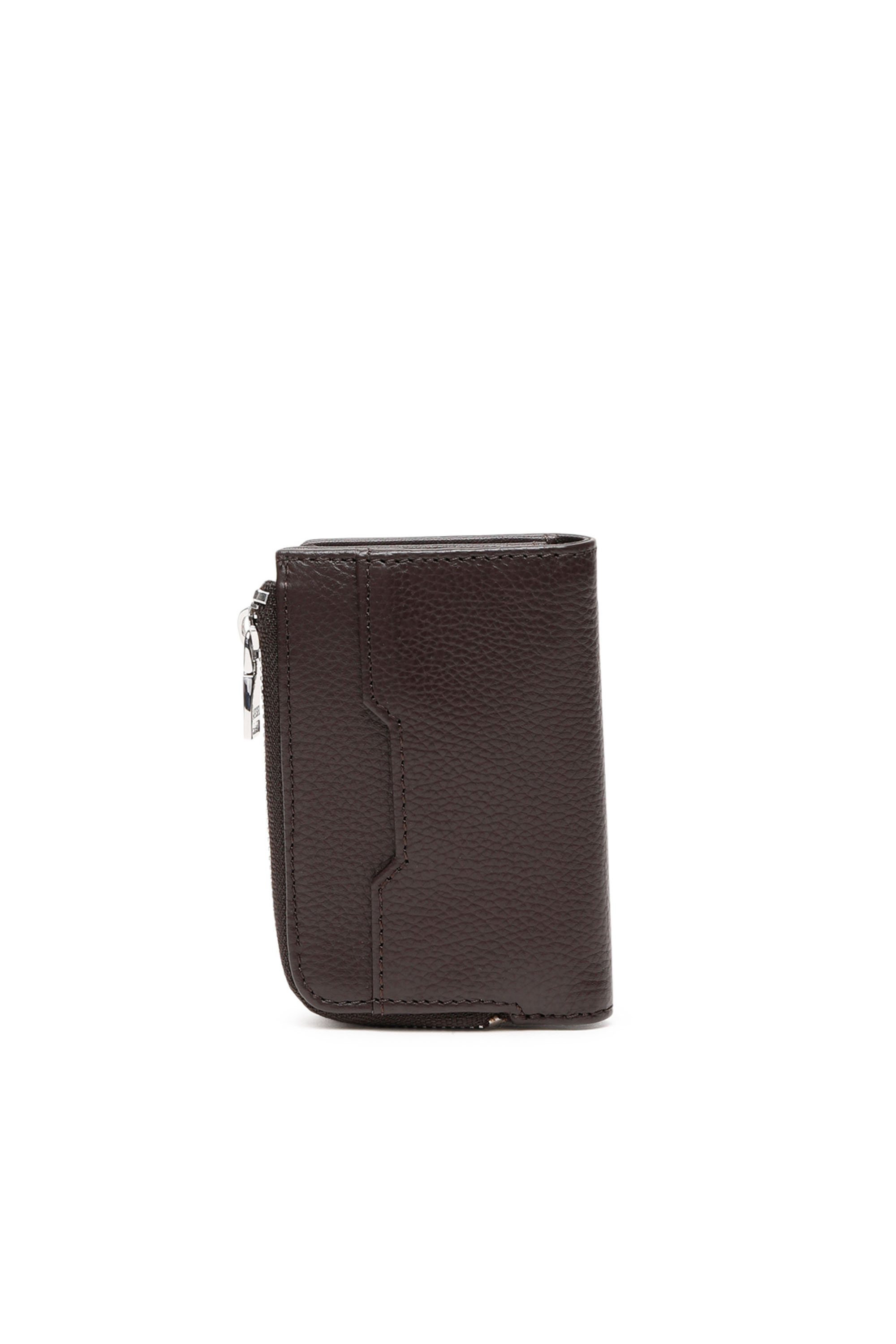 Diesel - L-ZIP KEY, Man's Key case in grained leather in Brown - 2