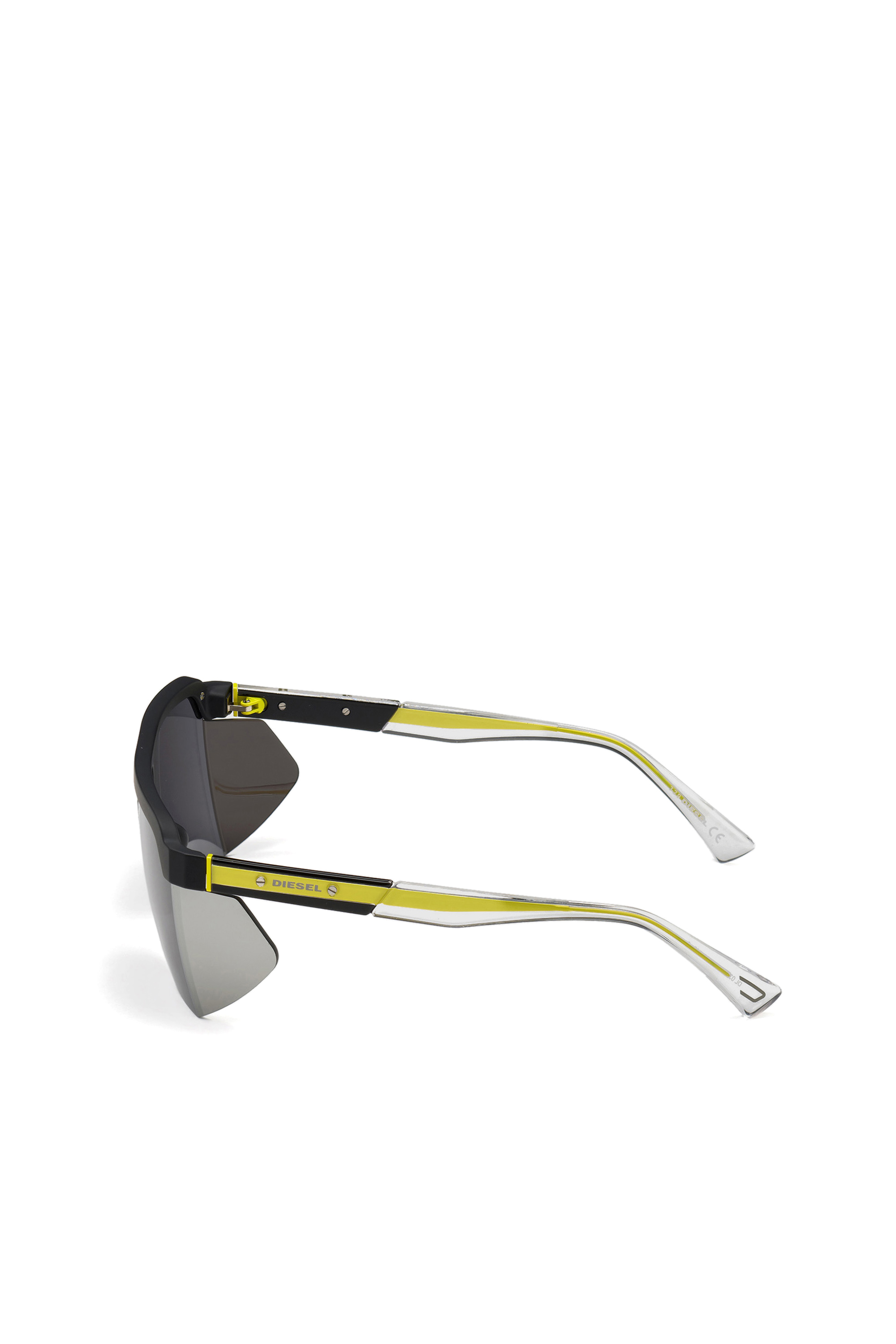 Diesel - DL0319, Man's Wraparound glasess in acetate and metal in Black - 1