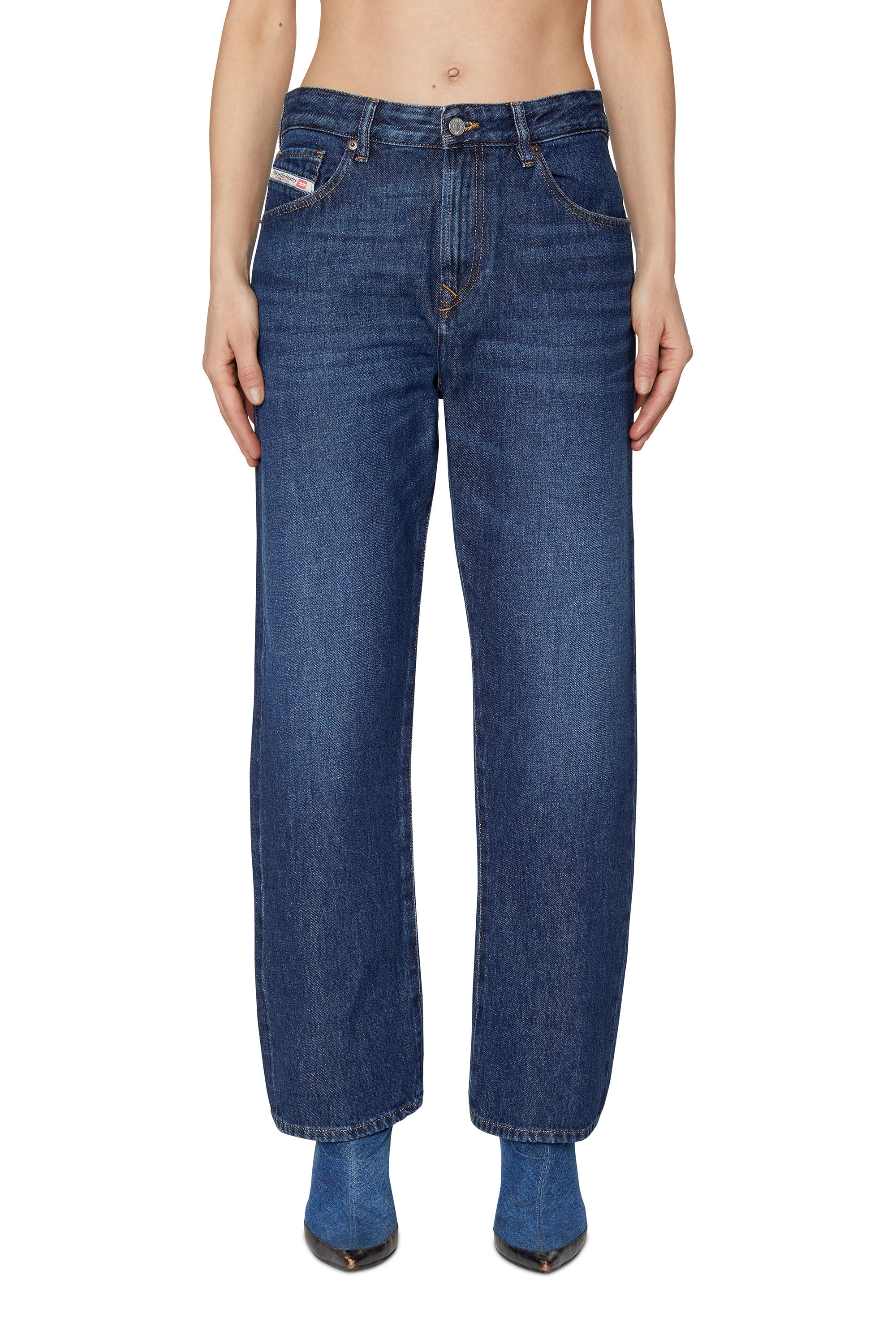 Diesel - Straight Jeans 1999 D-Reggy 09C03, Woman's Straight Jeans - 1999 D-Reggy in Dark Blue - 1