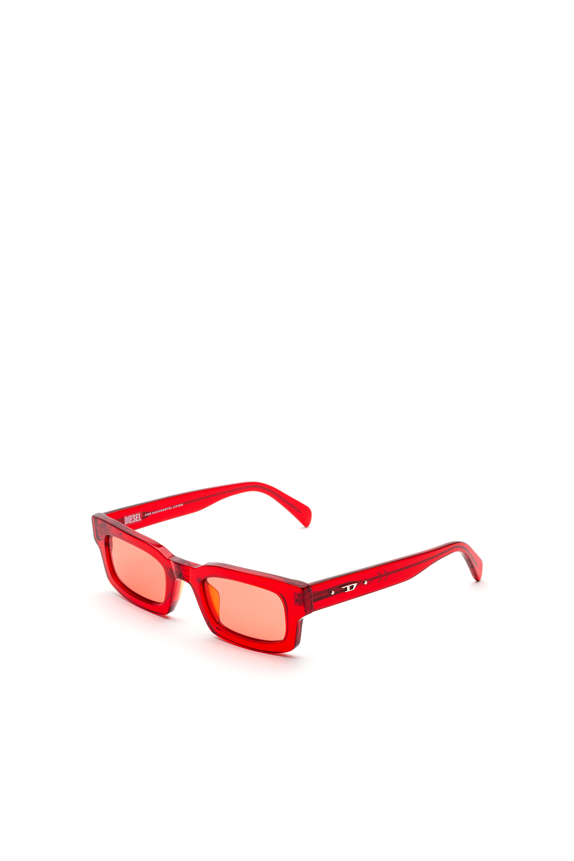 Diesel - DM0360, Unisex's Minimalist sunglasses in Red - 2