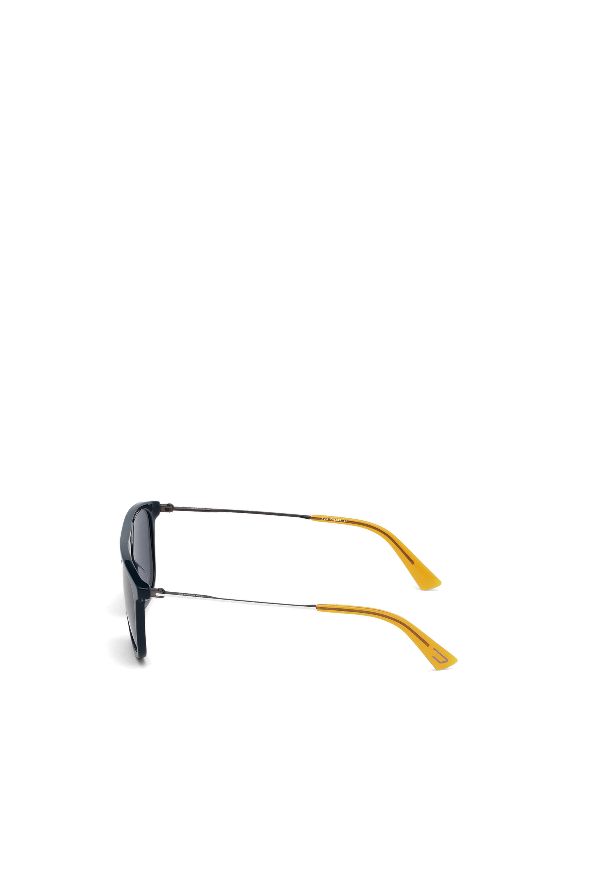 Diesel - DL0297, Man's Squared glasses in acetate and metal in Blue/Yellow - 3