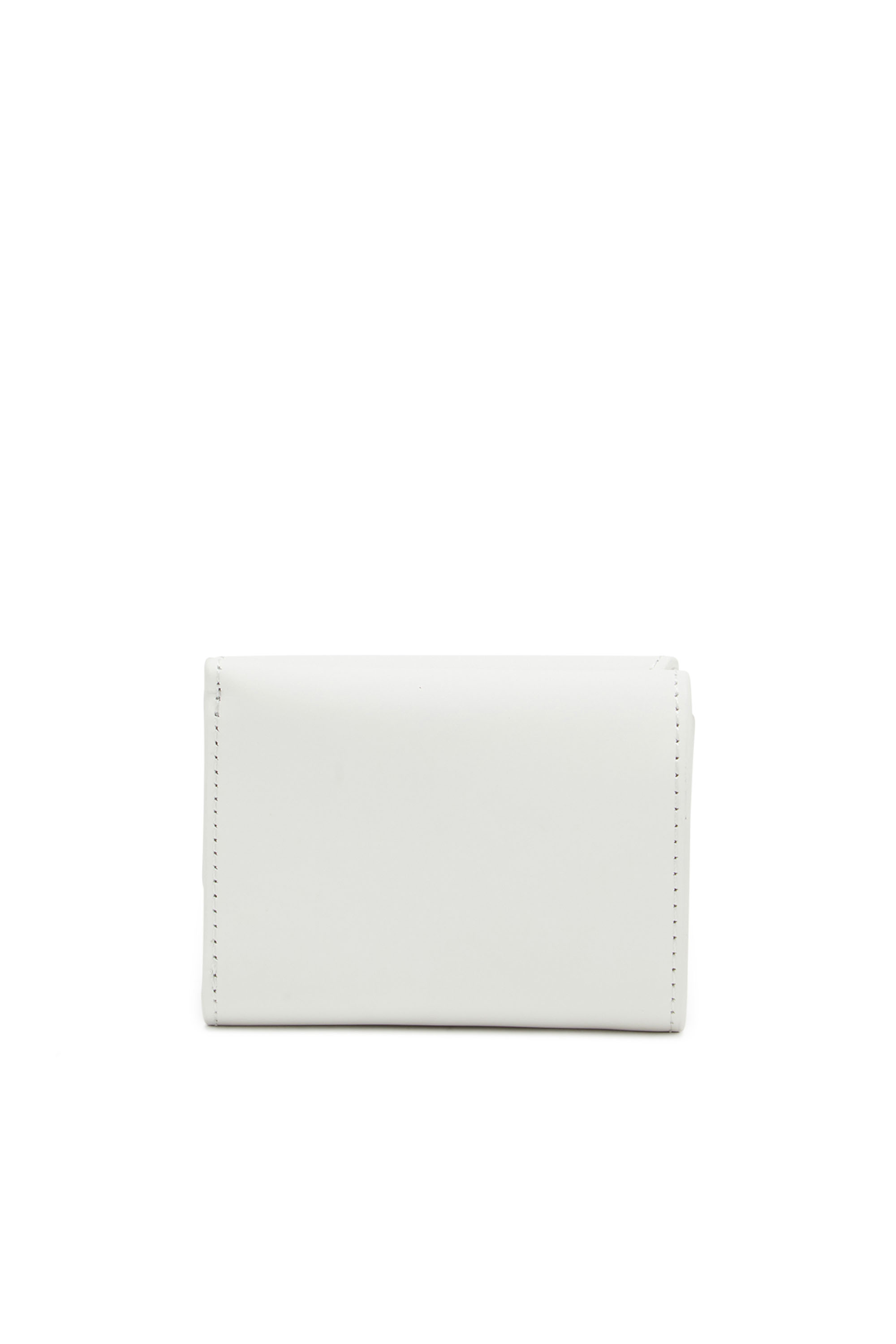 Diesel - 1DR TRI FOLD COIN XS II, Woman's Tri-fold wallet in matte leather in White - 2