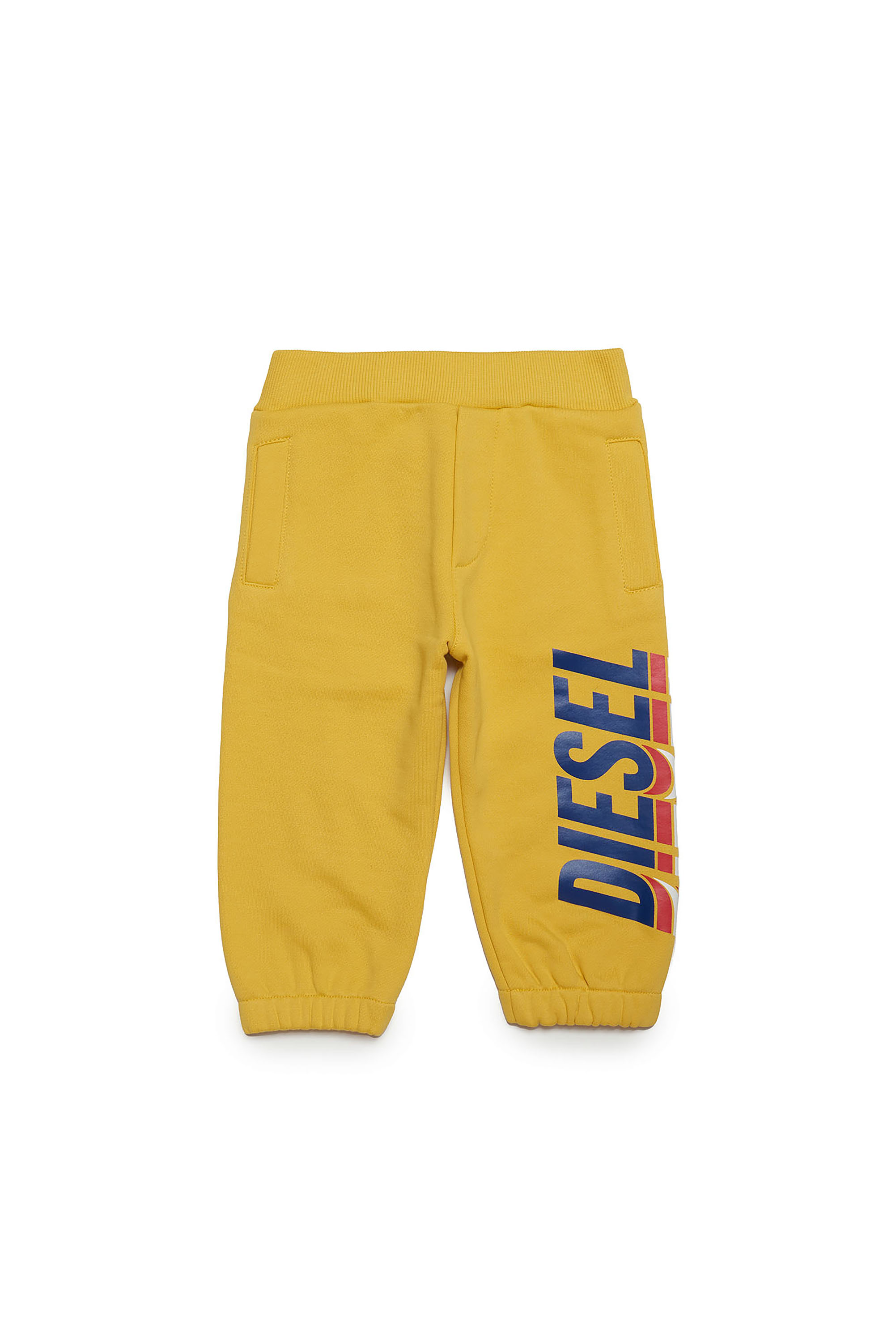 Diesel - PVASEB, Man's Track pants with maxi logo print in Yellow - 1