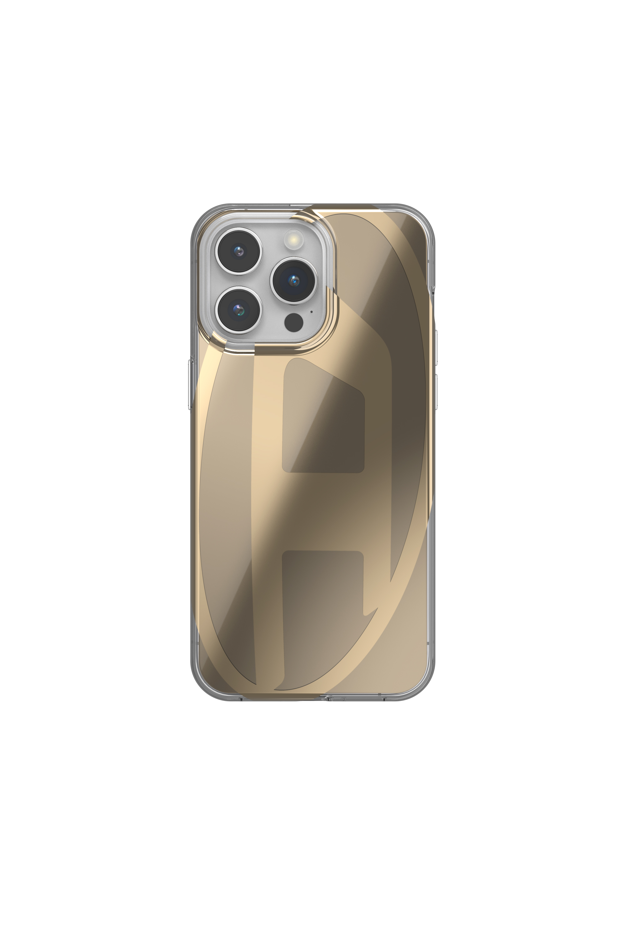 Diesel - 54091 MOULDED CASE, Unisex's Oval D case iP15 Pro Max in Gold - 2