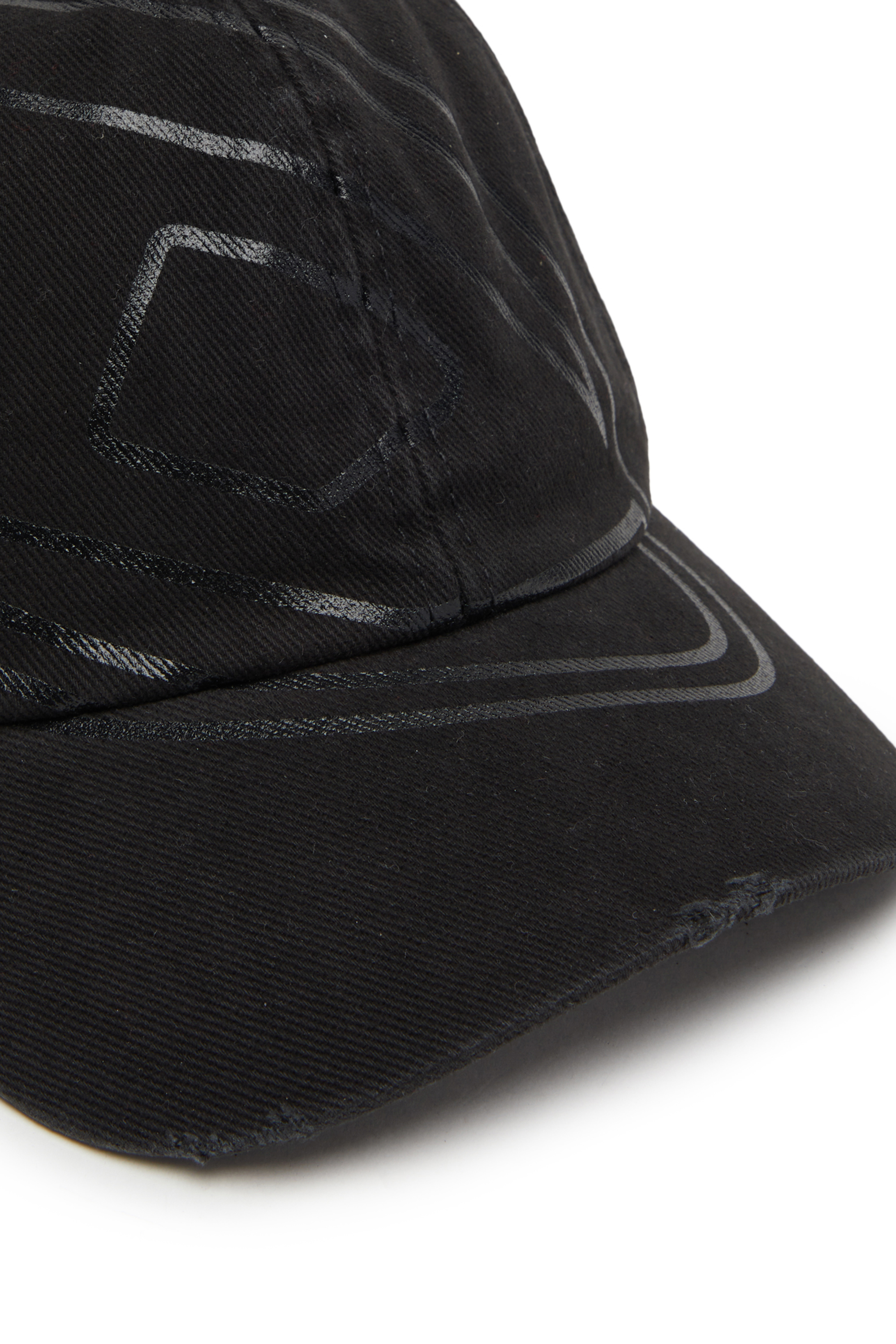 Diesel - C-COLM-STEN, Man's Baseball cap in brushed twill in Black - 3