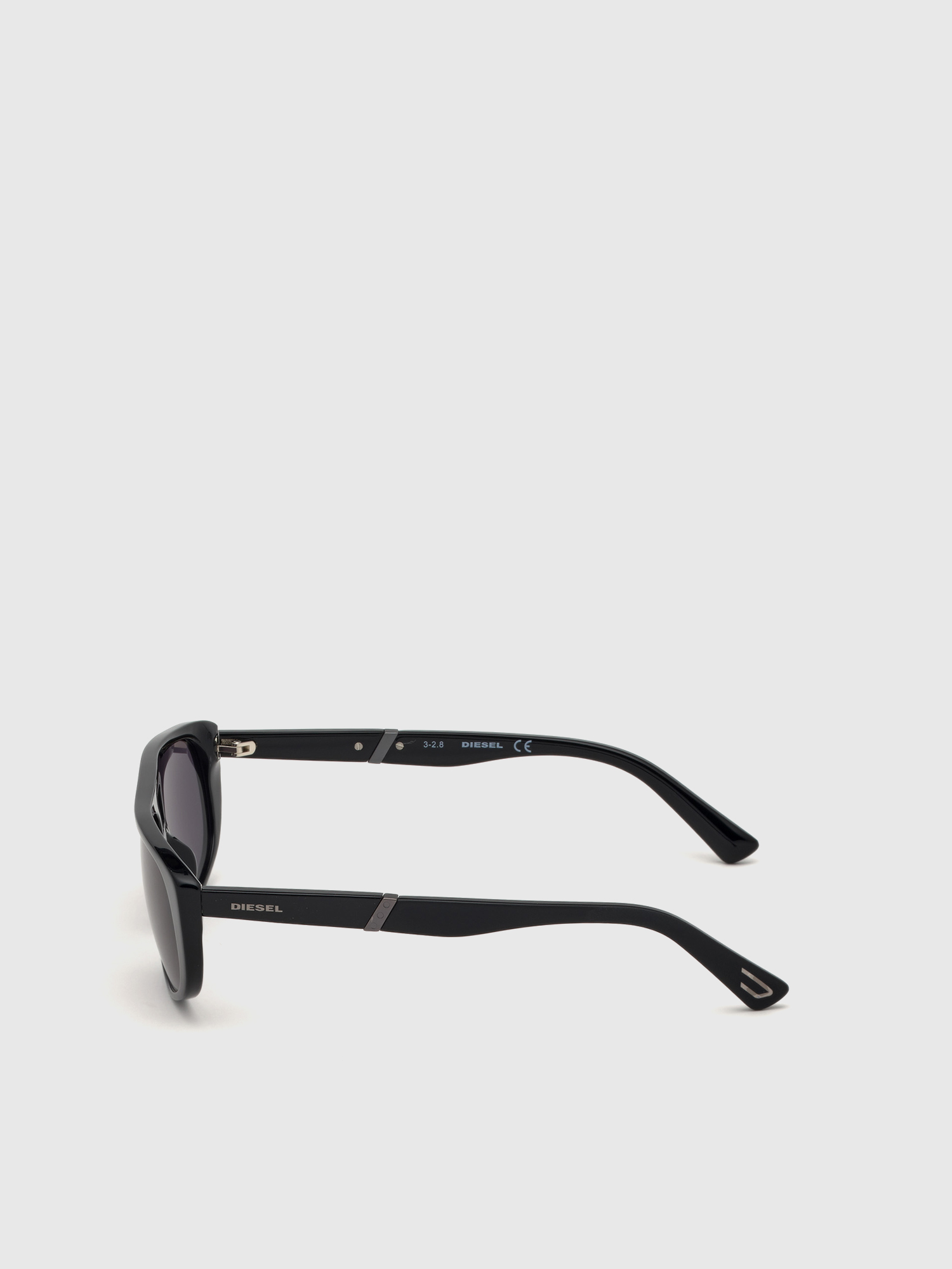 Diesel - DL0306, Unisex's Unisex acetate navigator-style sunglasses in Black - 3
