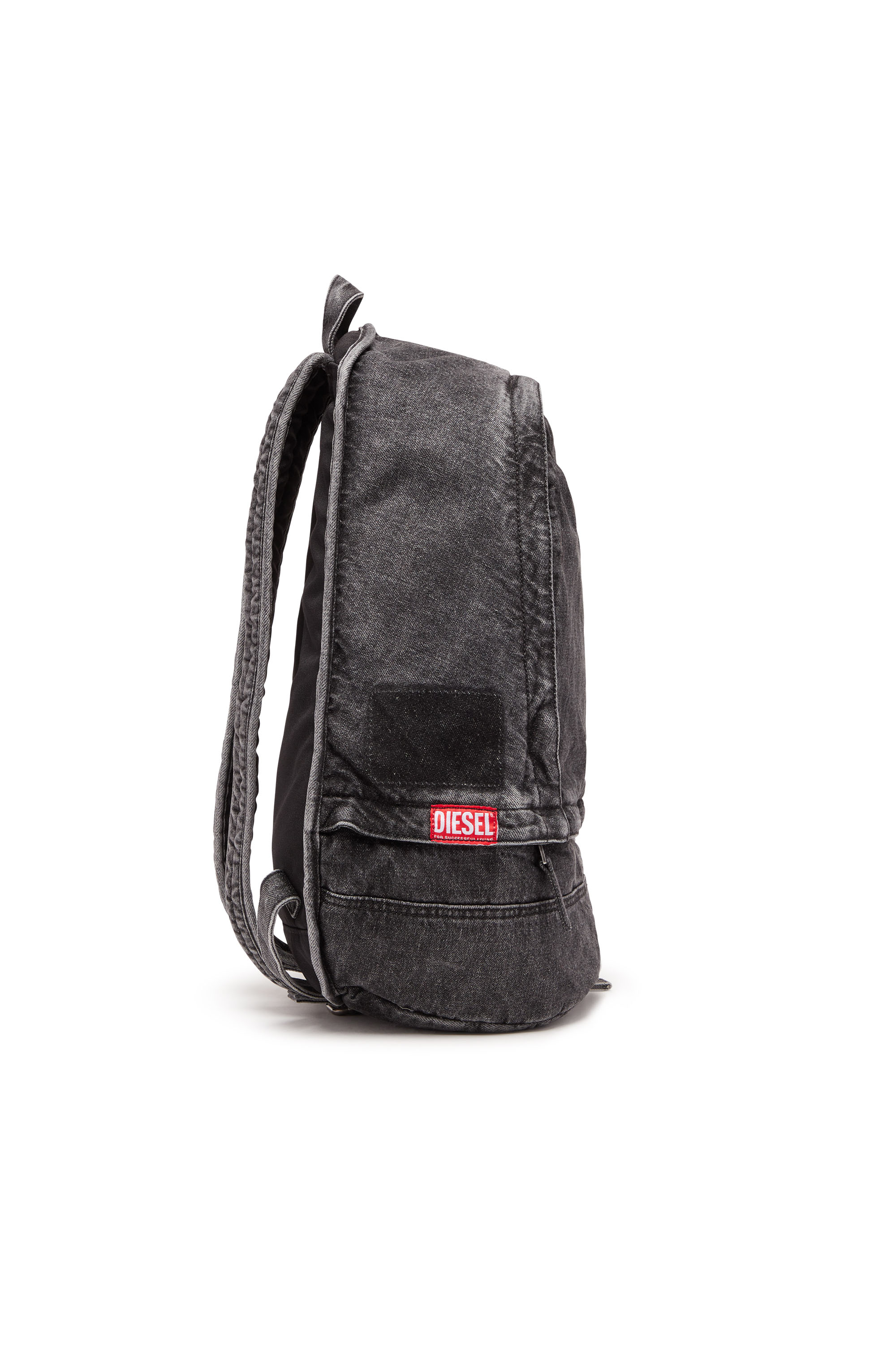 Diesel - RAVE BACKPACK X, Man's Rave Backpack X - Backpack in faded denim in Black - 3