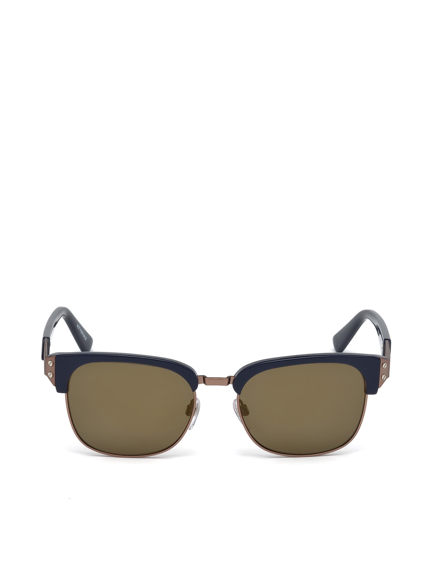 Diesel - DL0235, Unisex's Iconic metal bridge eyewear in Blue - 1